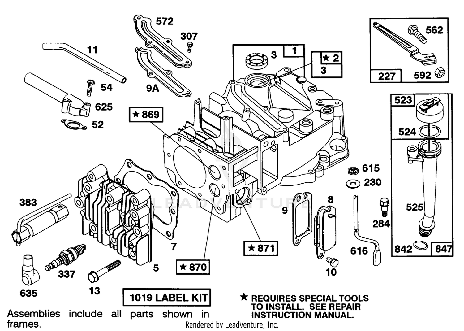 Engine Briggs  Stratton Model 122702-3171-01