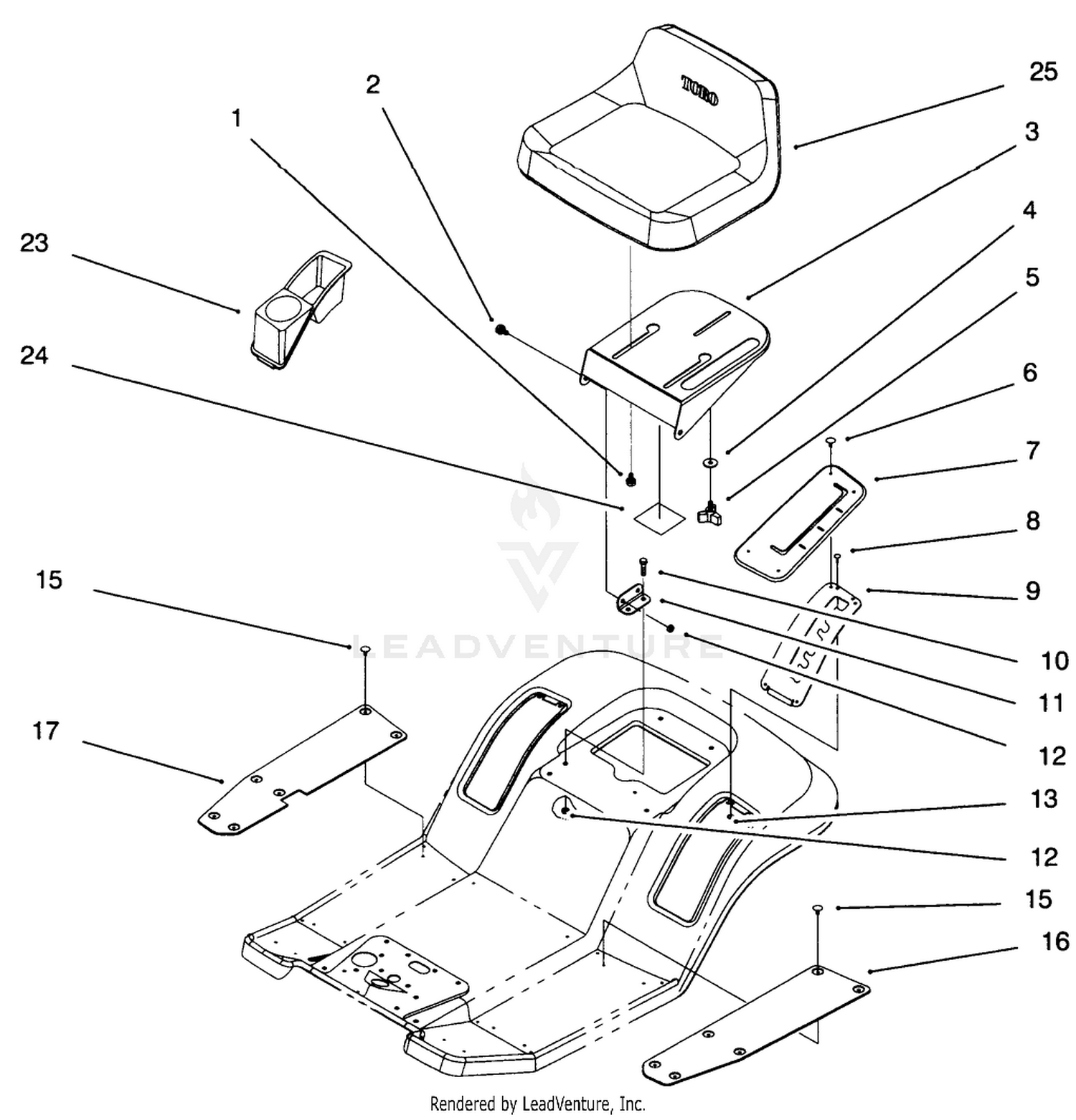 Rear Body  Seat Assembly