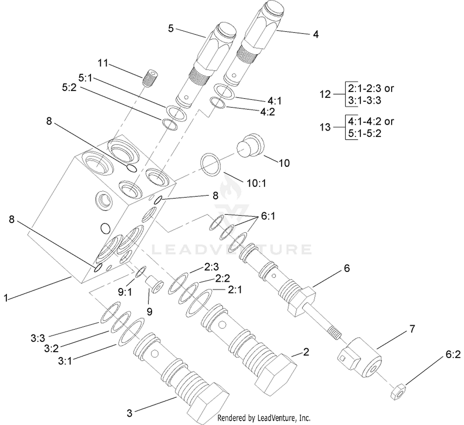 Power Take Off Manifold Assembly No. 100-3055