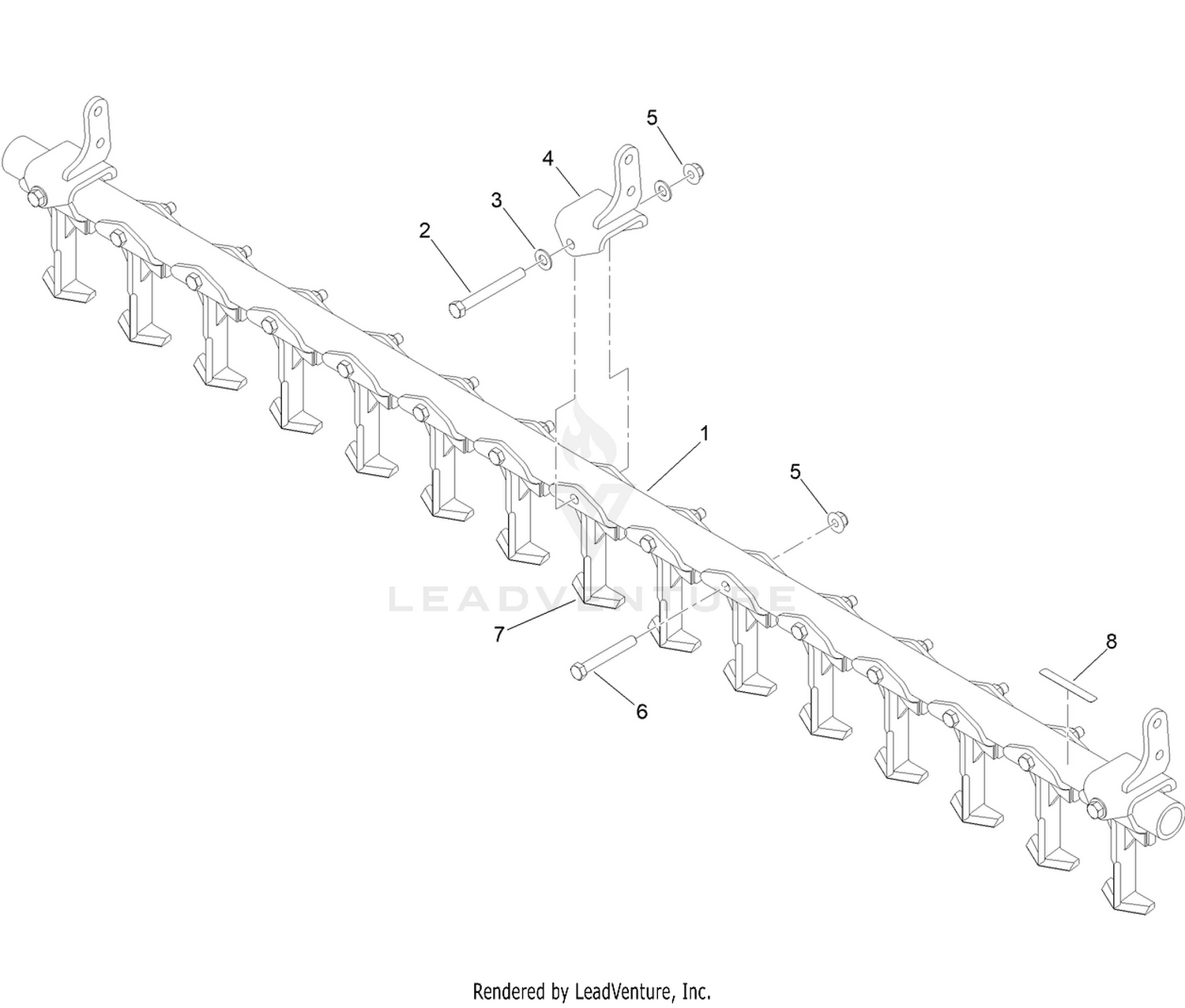 Weeder Tine Toolbar Assembly