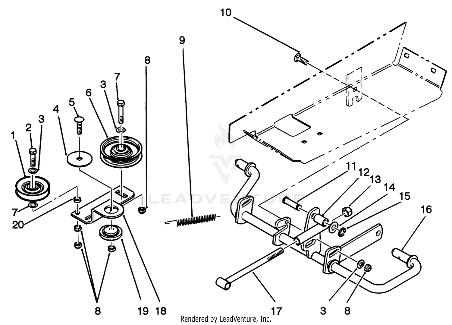 Idler And Pedal Shaft Assembly