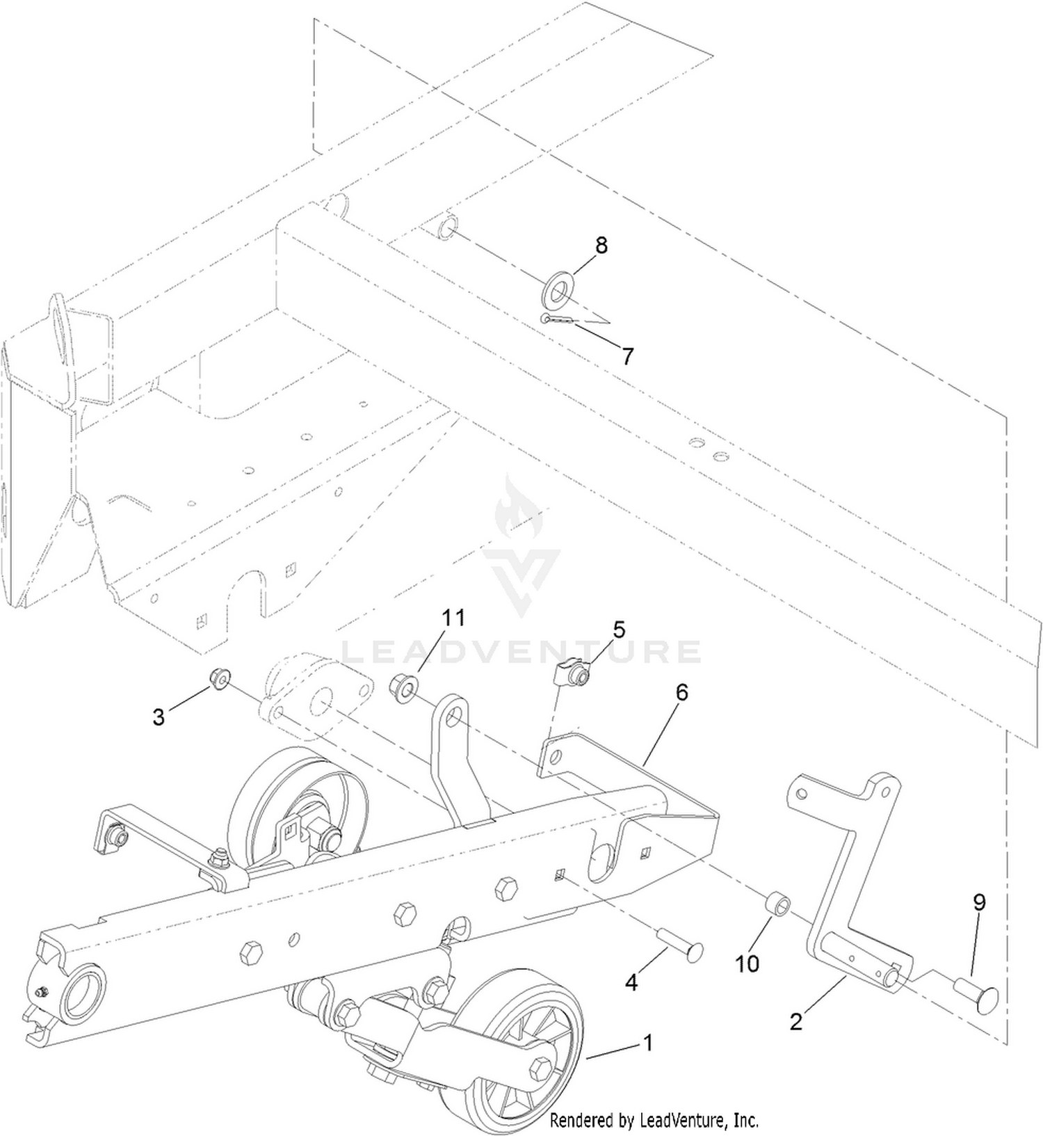 Right Hand Trailing Arm Assembly