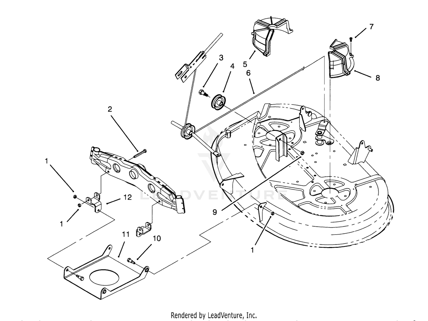 Cable  Cover Assembly (38" Cutting Unit)