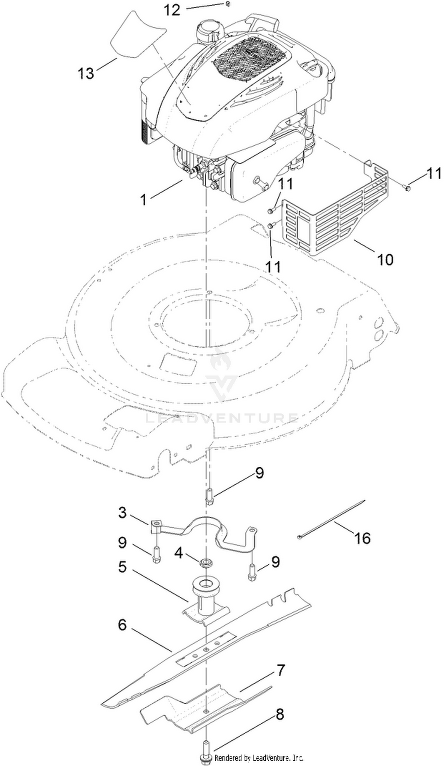 Engine and Blade Assembly