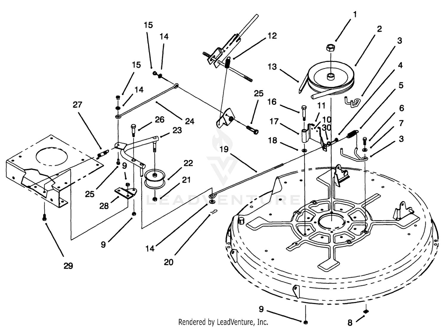 Pulley  Belt Assembly (32" Cutting Unit)