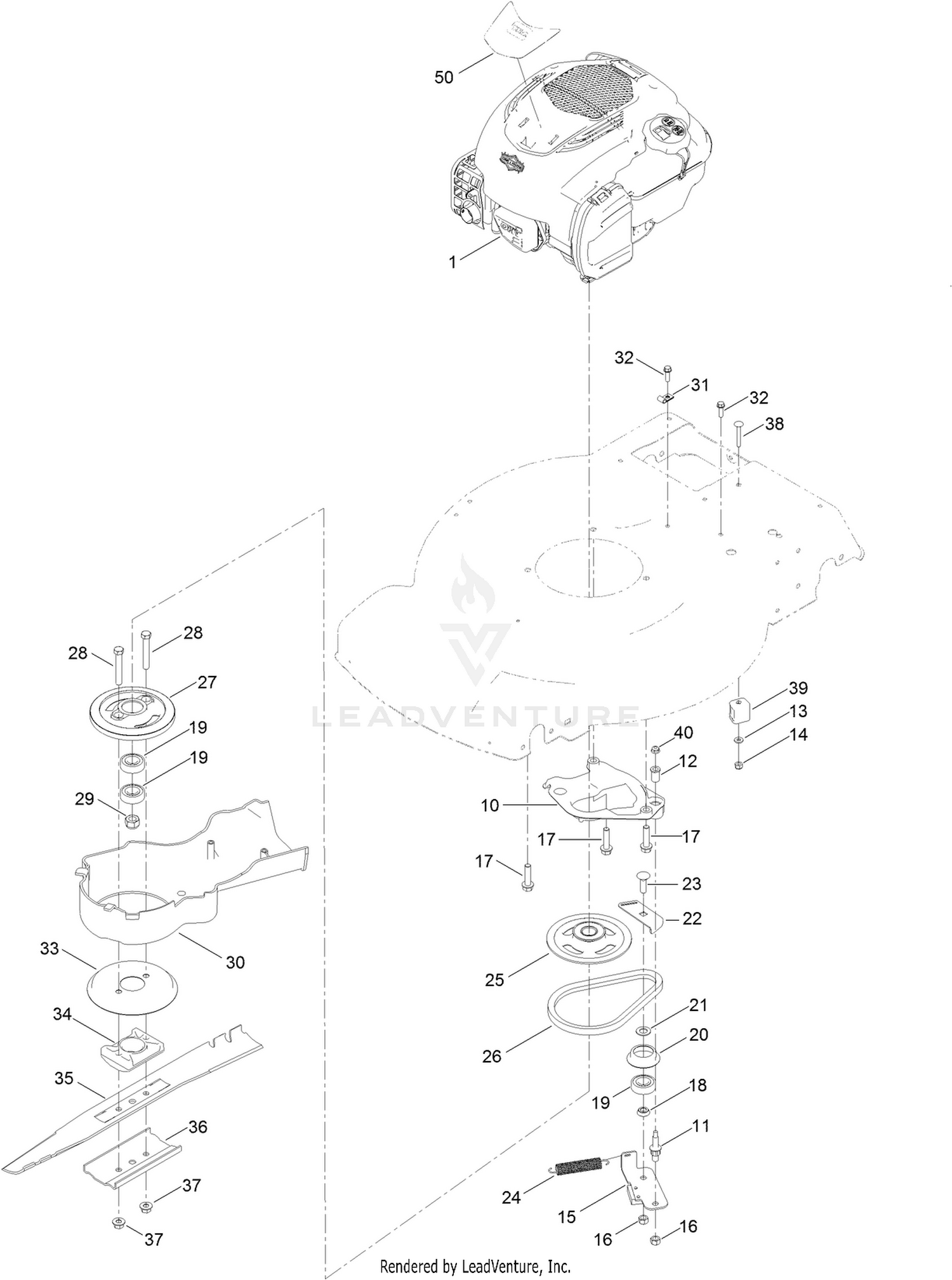 Engine and Blade Assembly