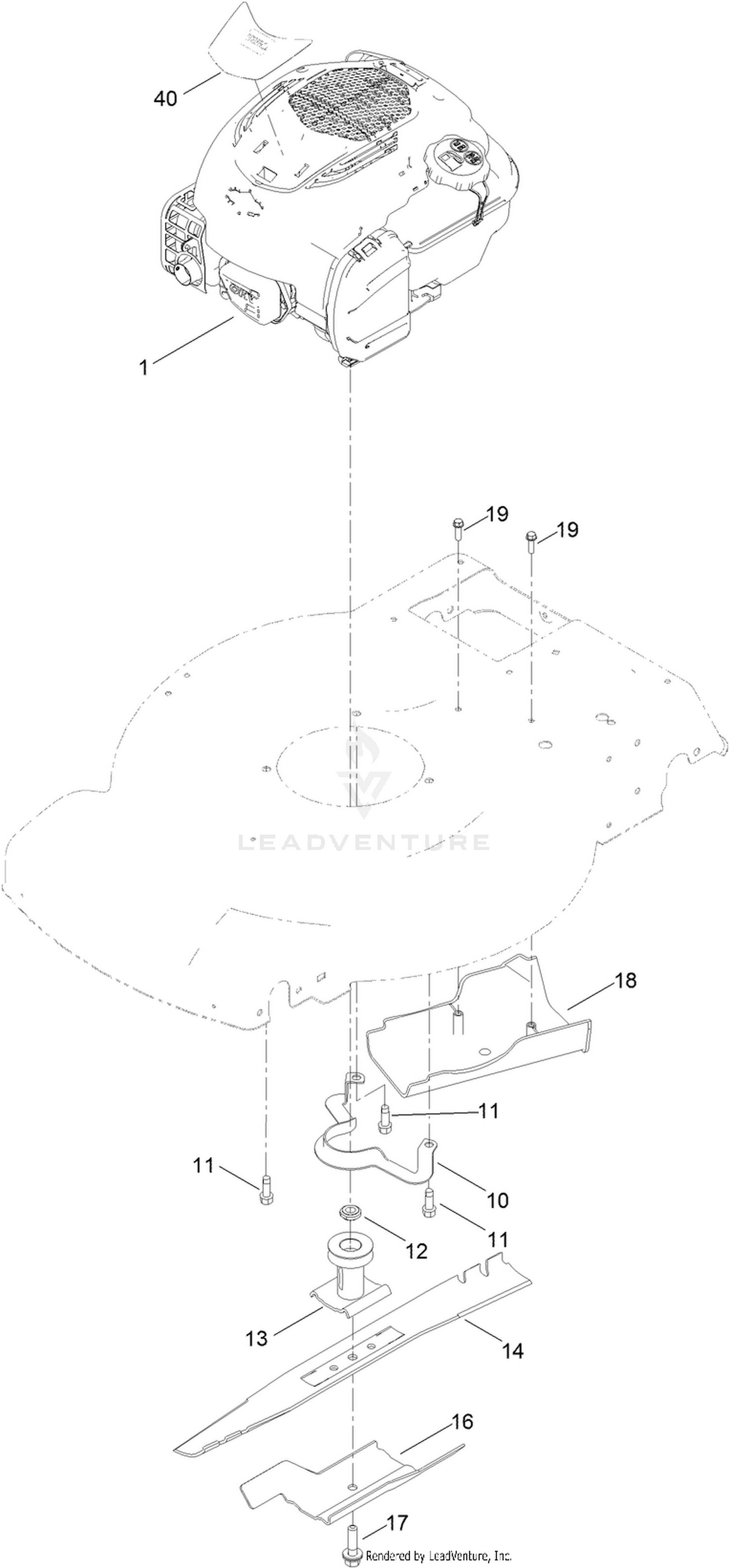 Engine and Blade Assembly