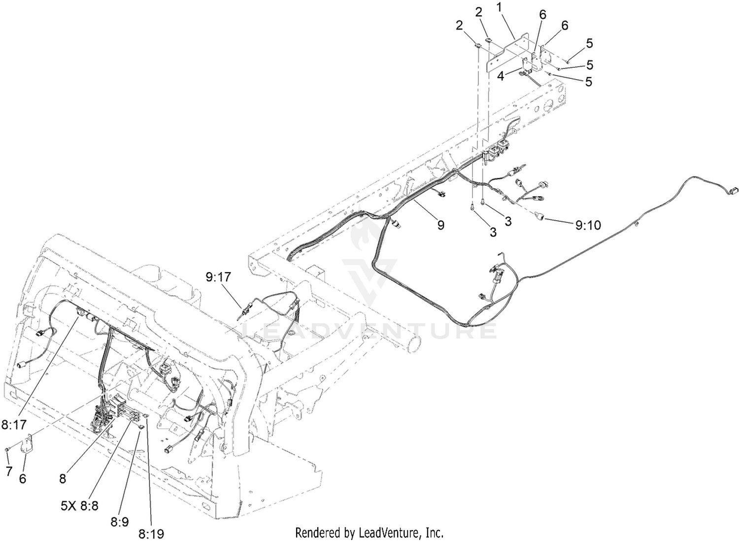 Front and Rear Wire Harness Assembly
