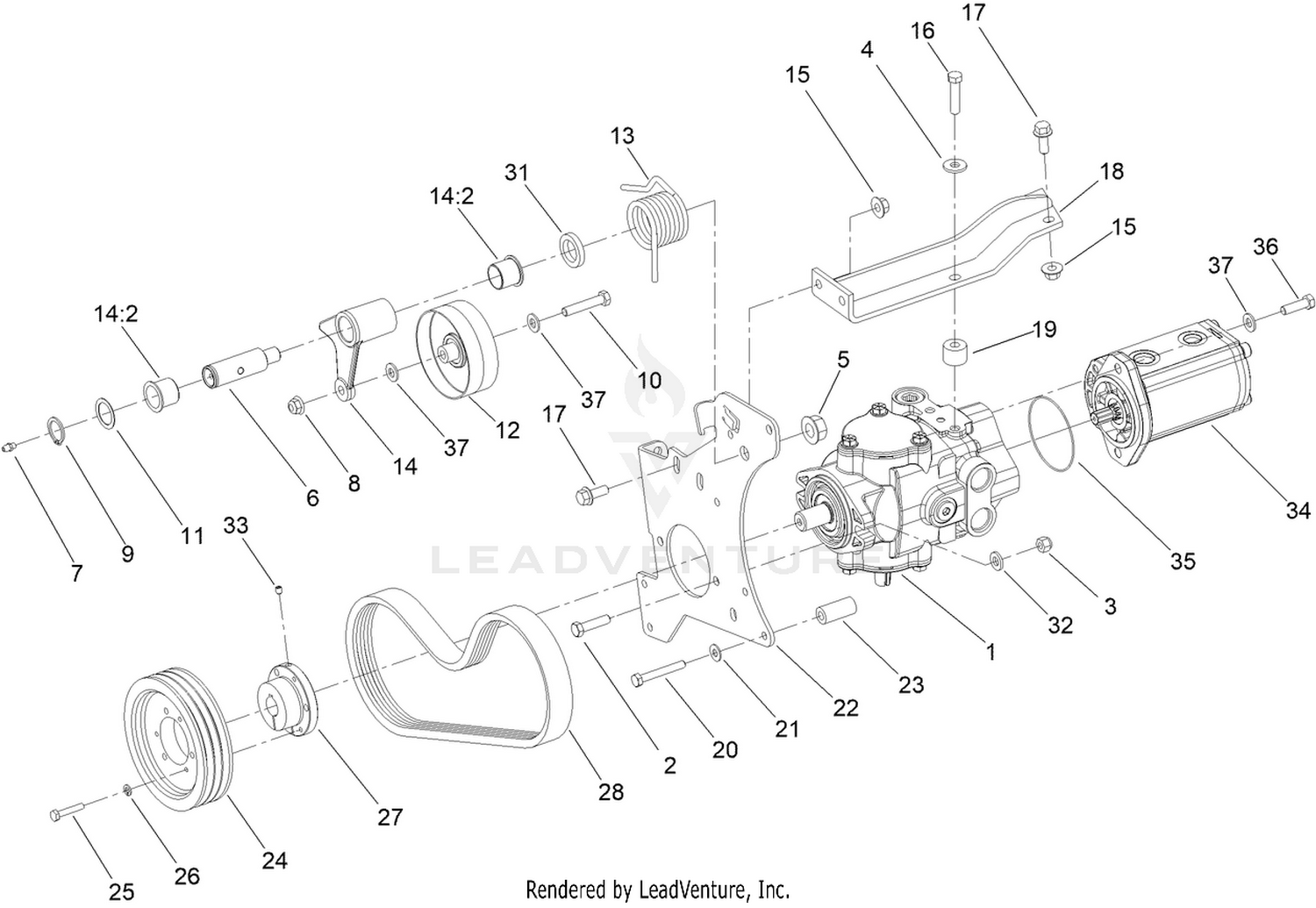 Piston Pump and Gear Pump Assembly
