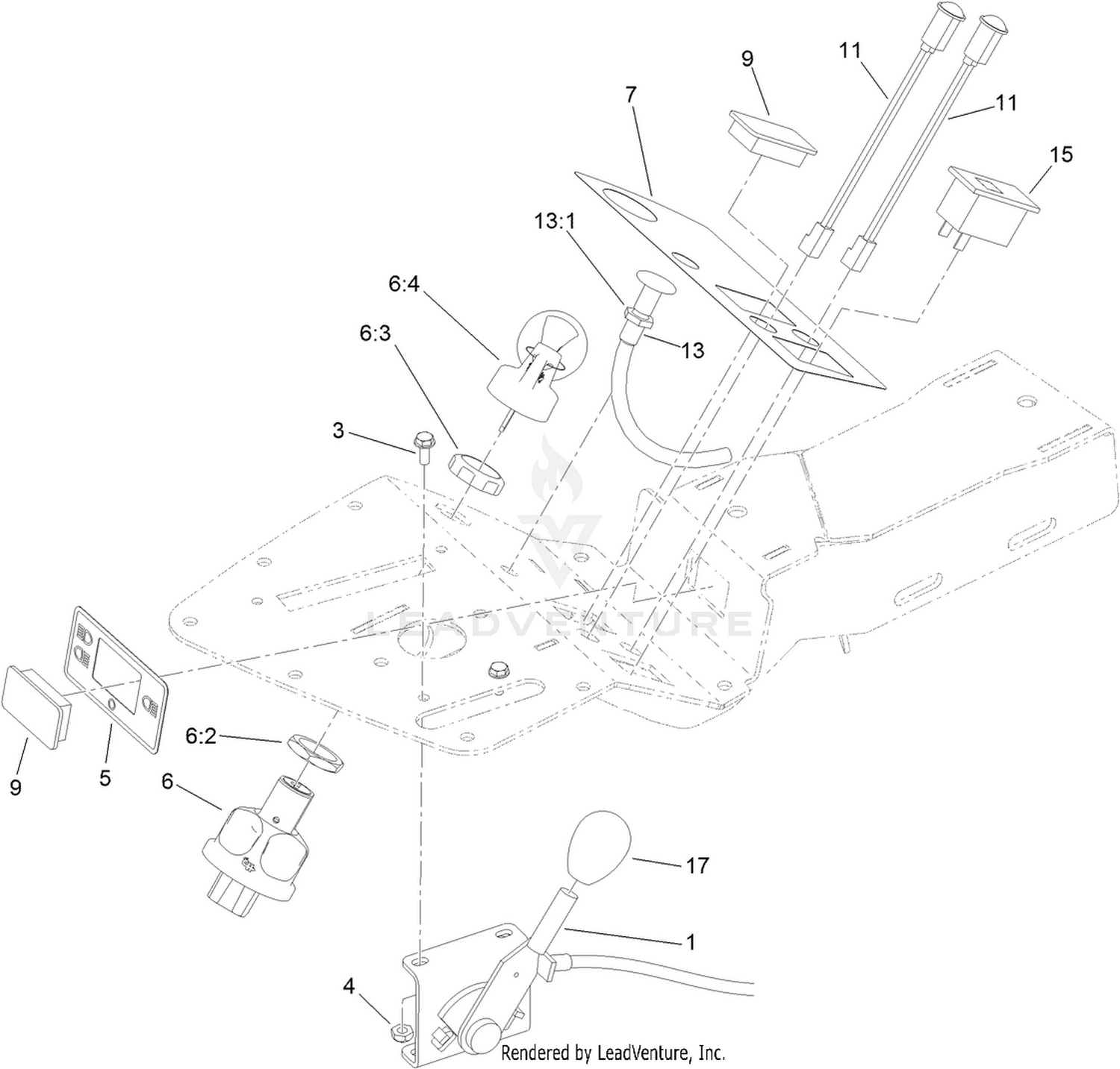 Ignition, Throttle and Choke Control Assembly