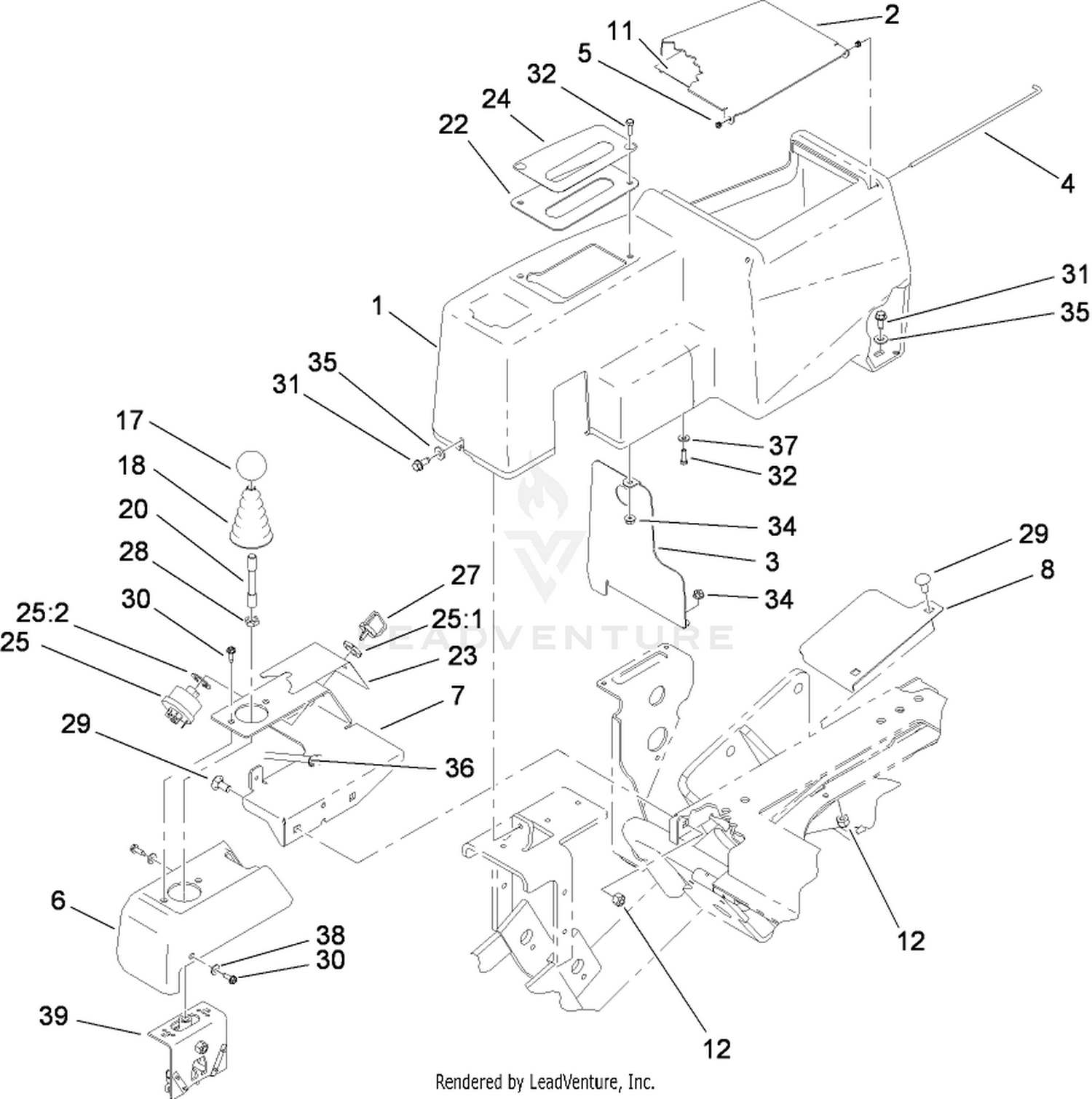 Joystick and Console Assembly