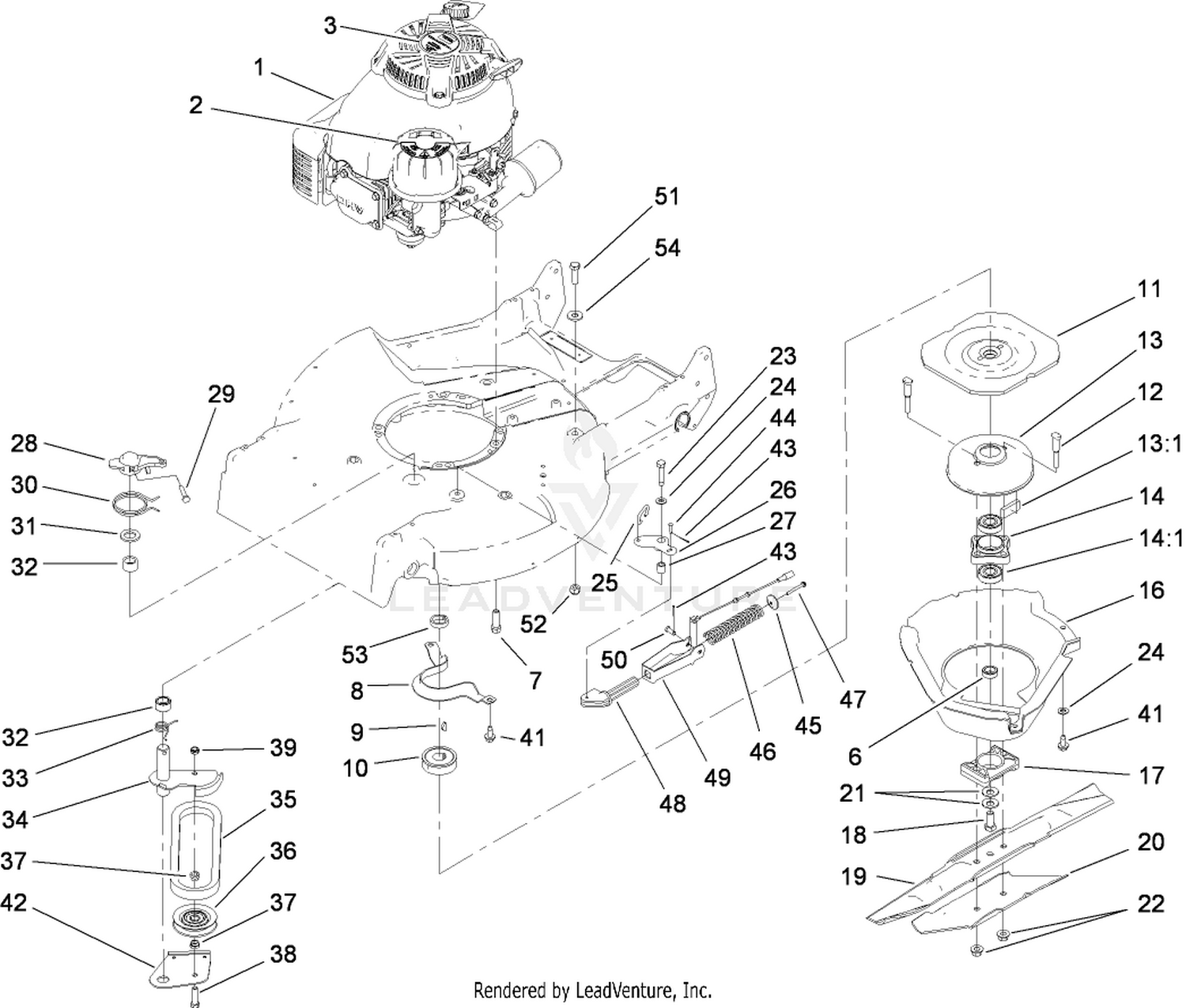 Engine and Blade Assembly