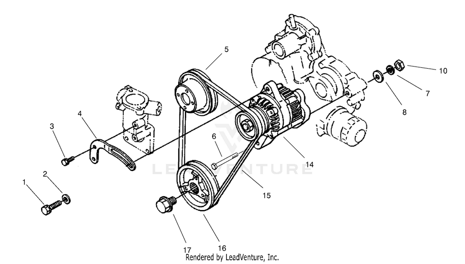 Alternator And Pulley Assembly