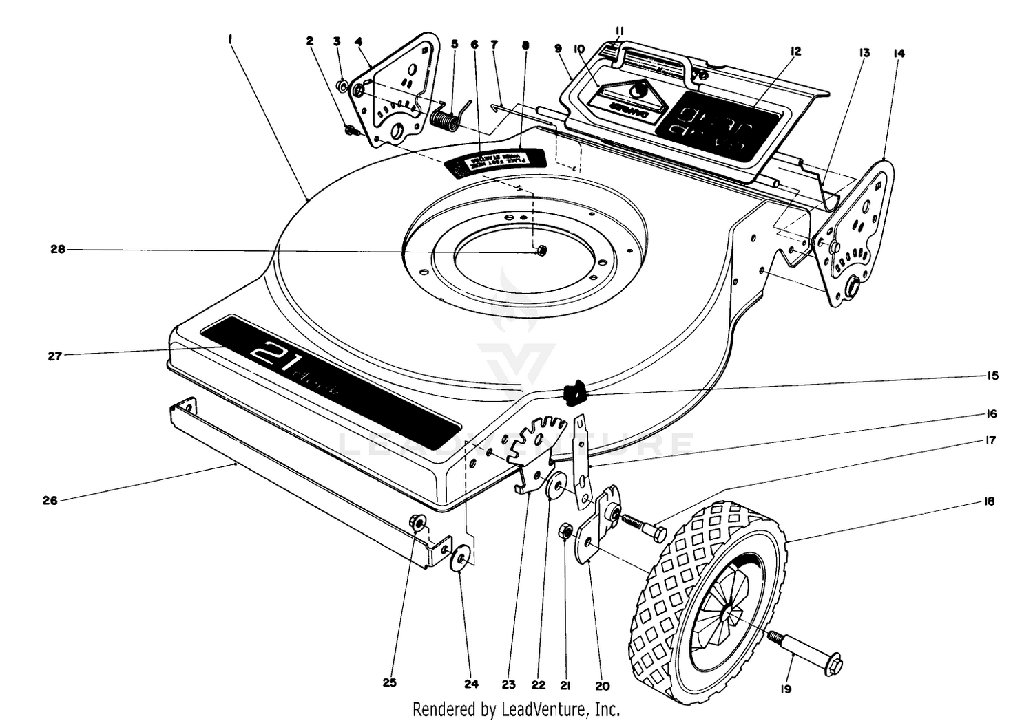 Mower Housing (model No. 16890)