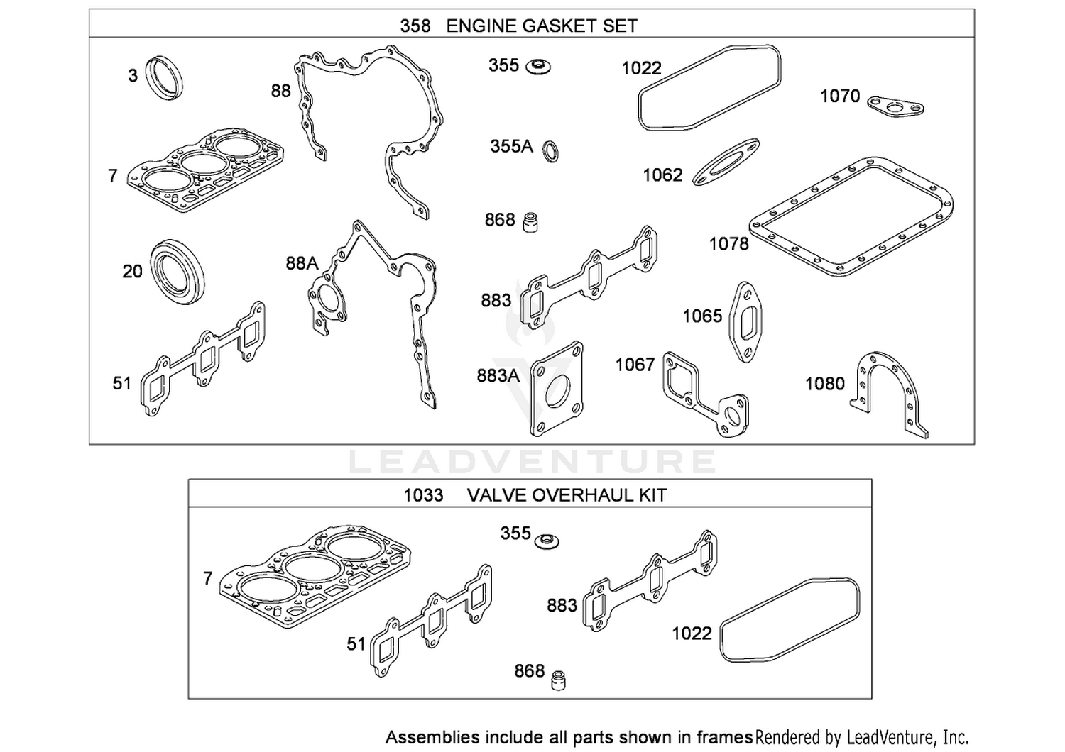 Gasket Set and Valve Overhaul Kit