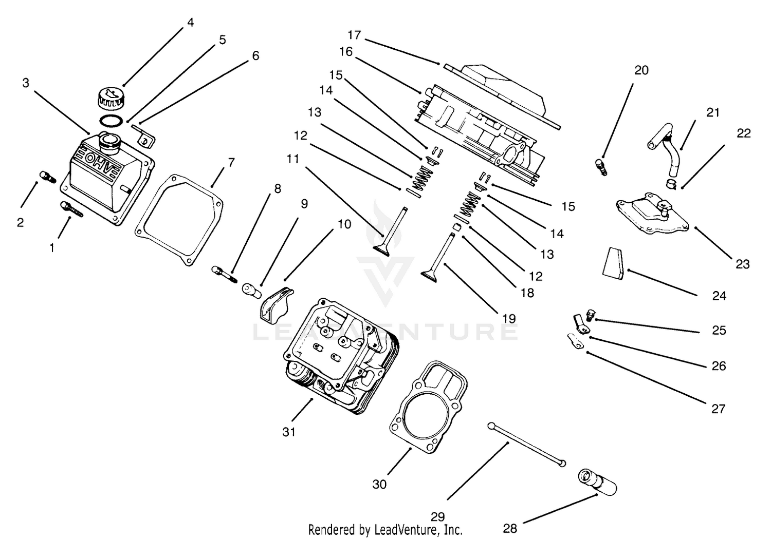 Cylinder Head, Valve  Breather