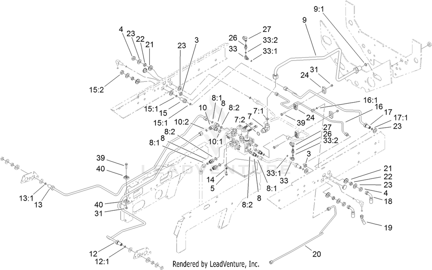 Rear Hydraulic Control Block Assembly