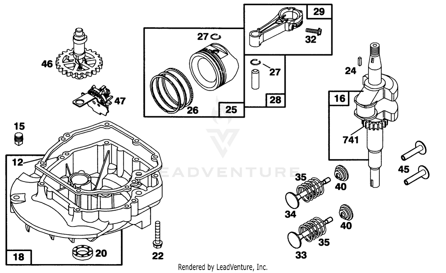 Engine Briggs  Stratton Model 124702-3115-01 2