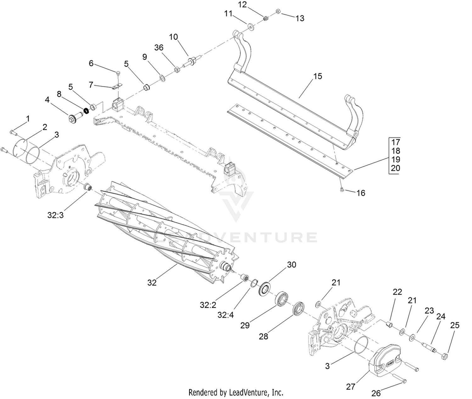 Reel and Bedbar Assembly