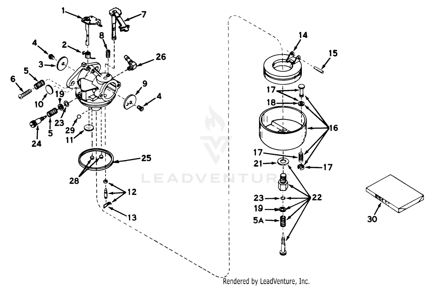 Carburetor No. 631070a (model No. 04116)