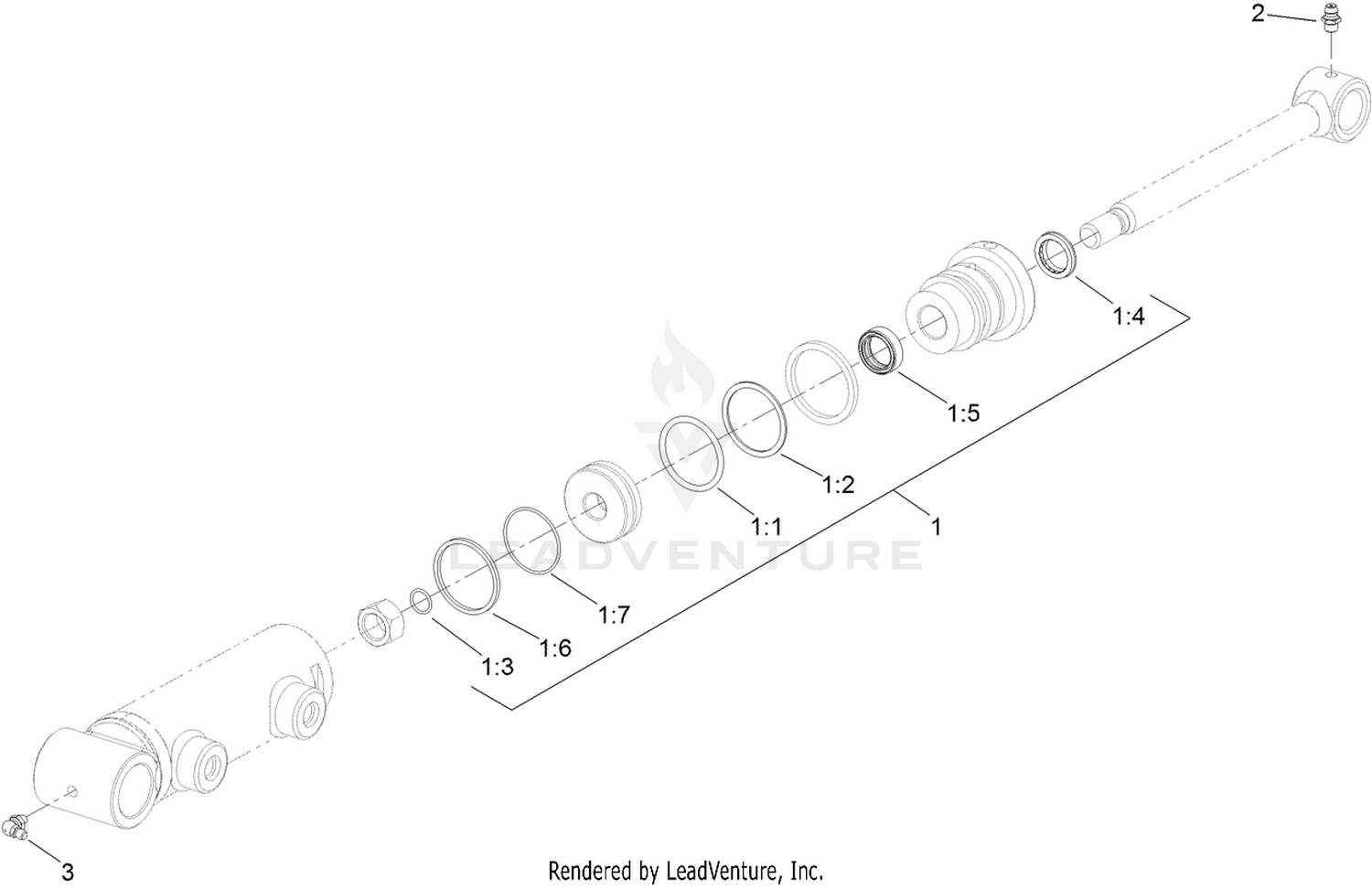 Hydraulic Cylinder Assembly No. 107-2034