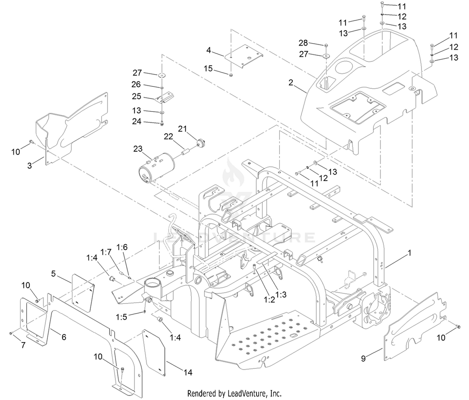 Frame and Console Assembly