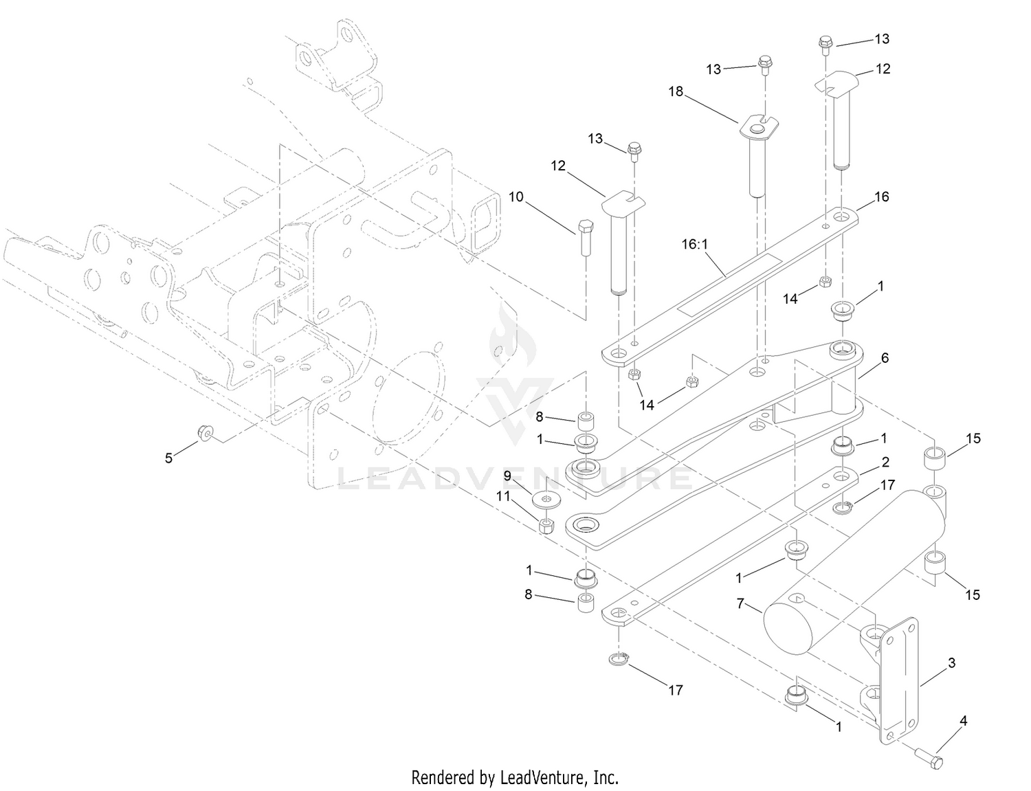 Scissor Frame and Link Assembly