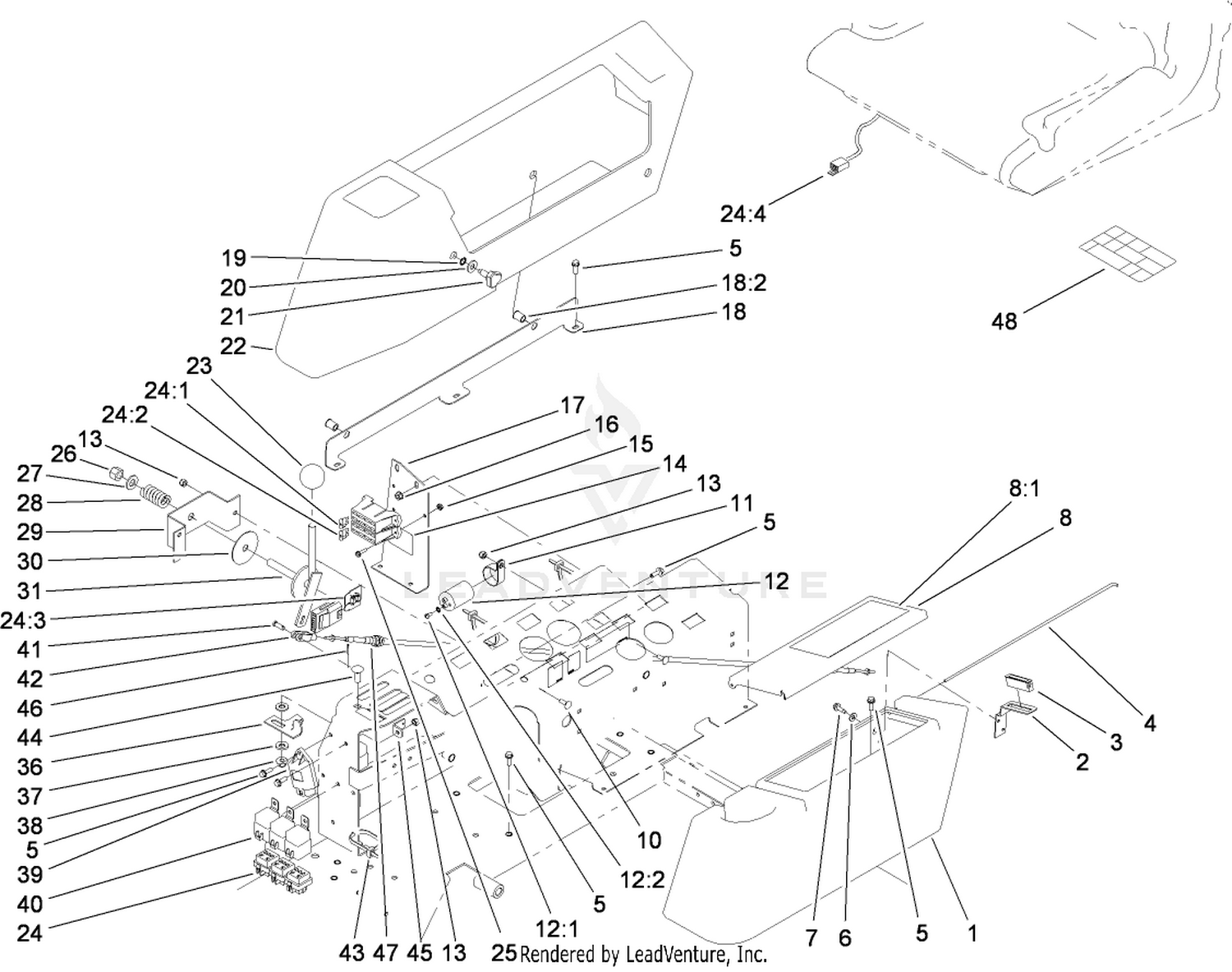 Control Console and Tool Box Assembly