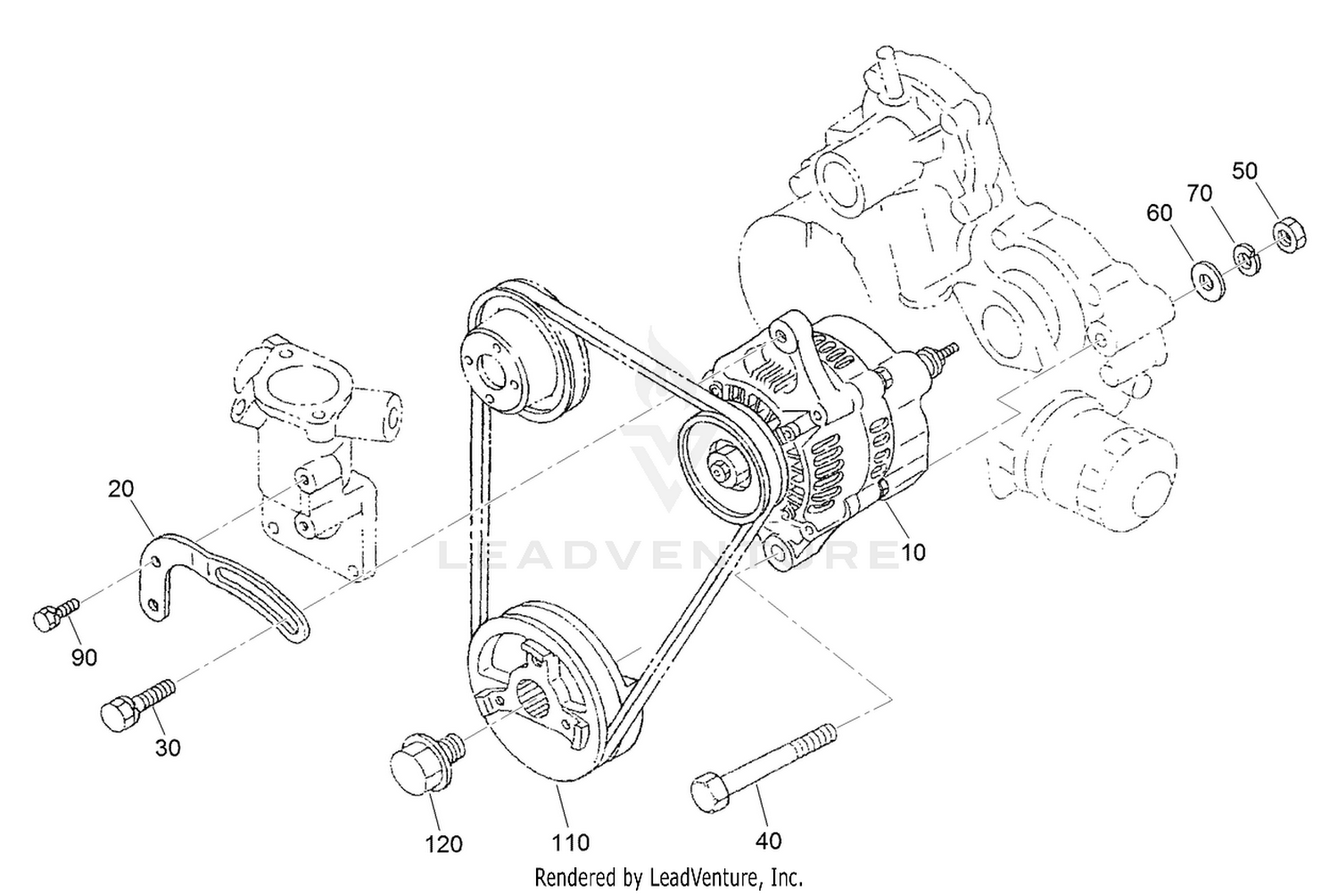 Alternator and Pulley Assembly