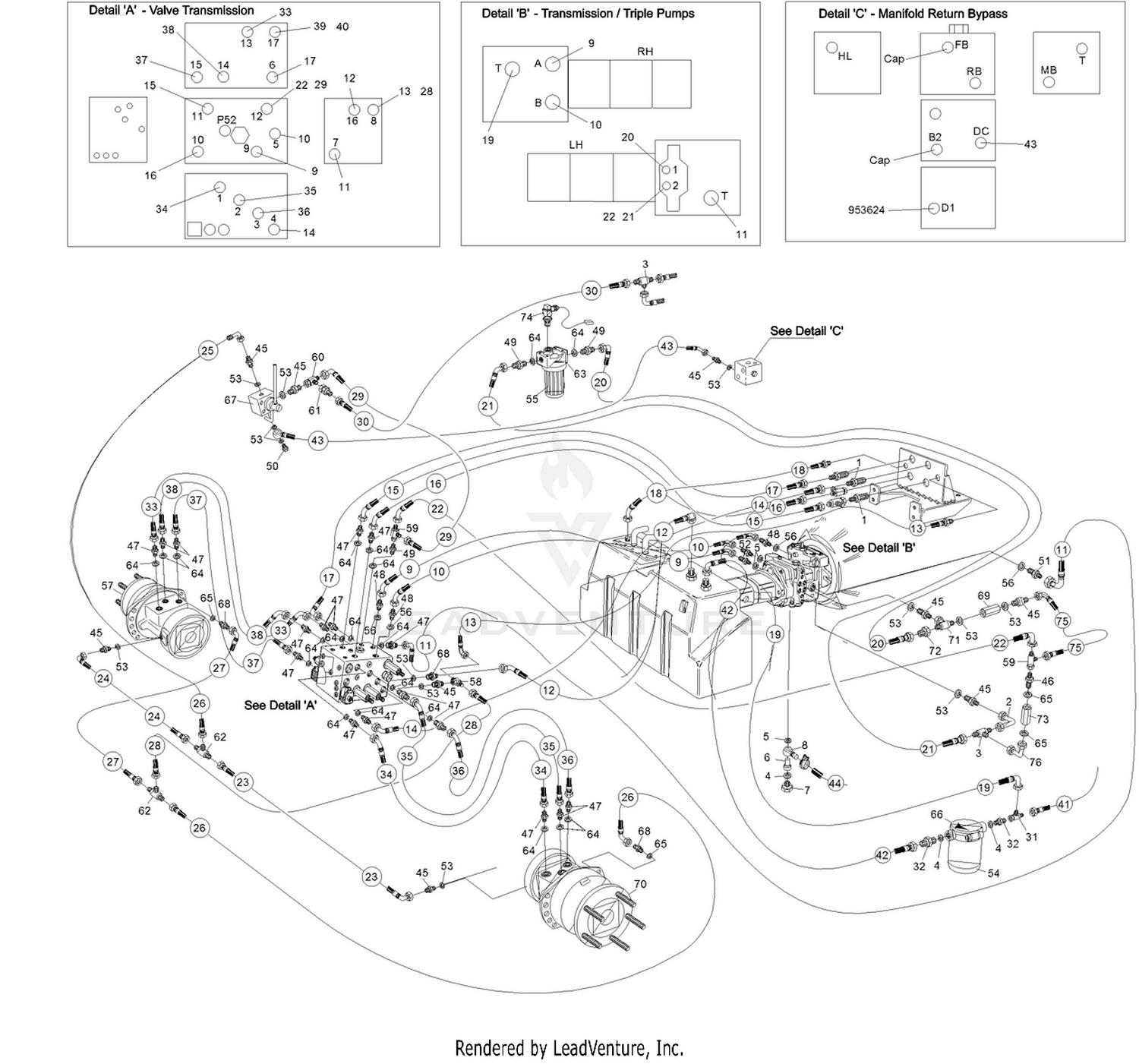 Hydraulic Circuit Front Transmission