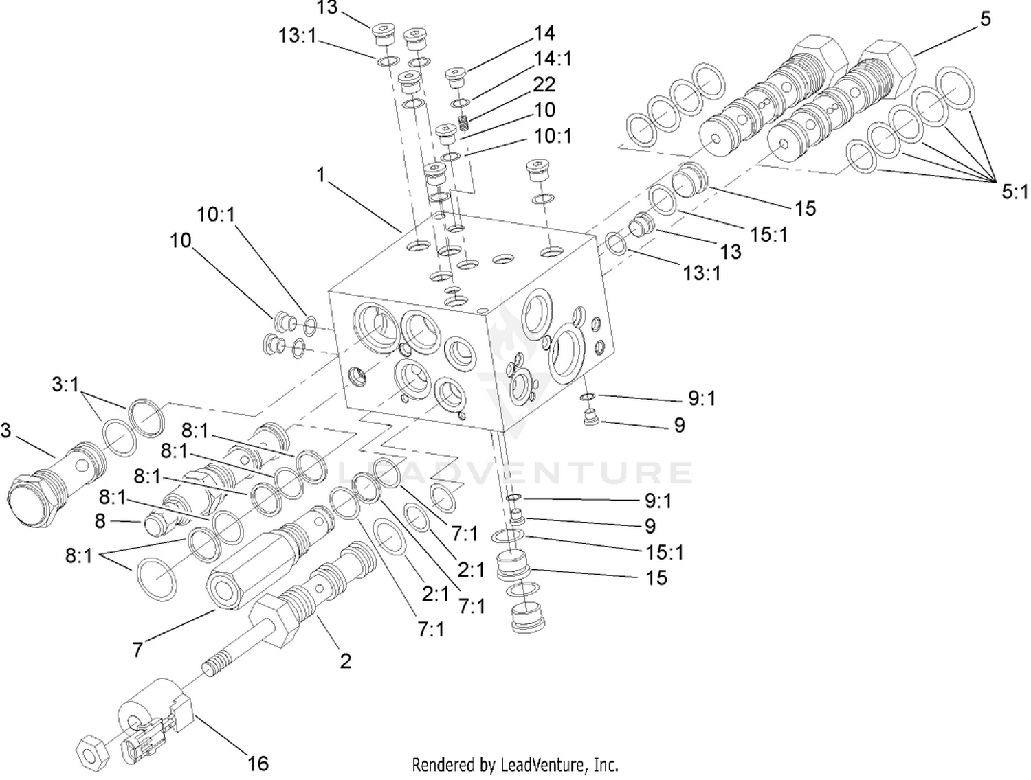 4 Wheel Drive Manifold Assembly No. 105-9875