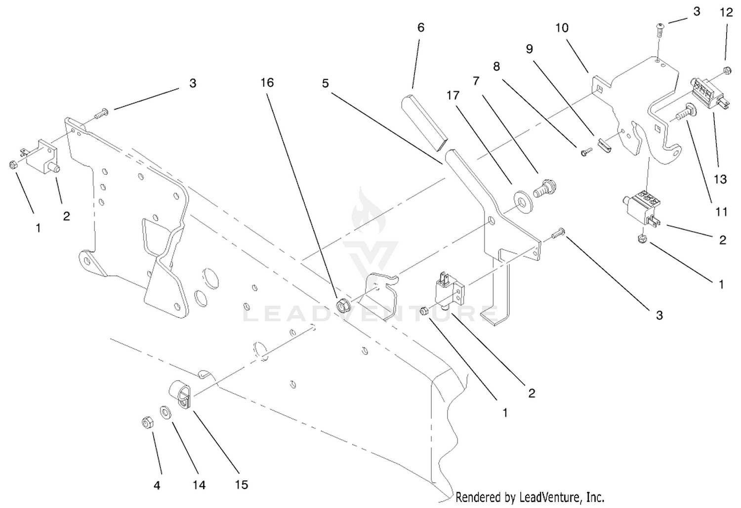 Upper Parking Brake Assembly