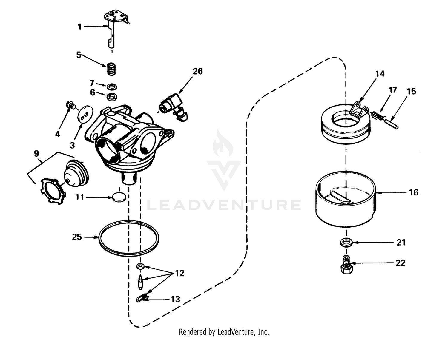 Carburetor Tecumseh No. 632521