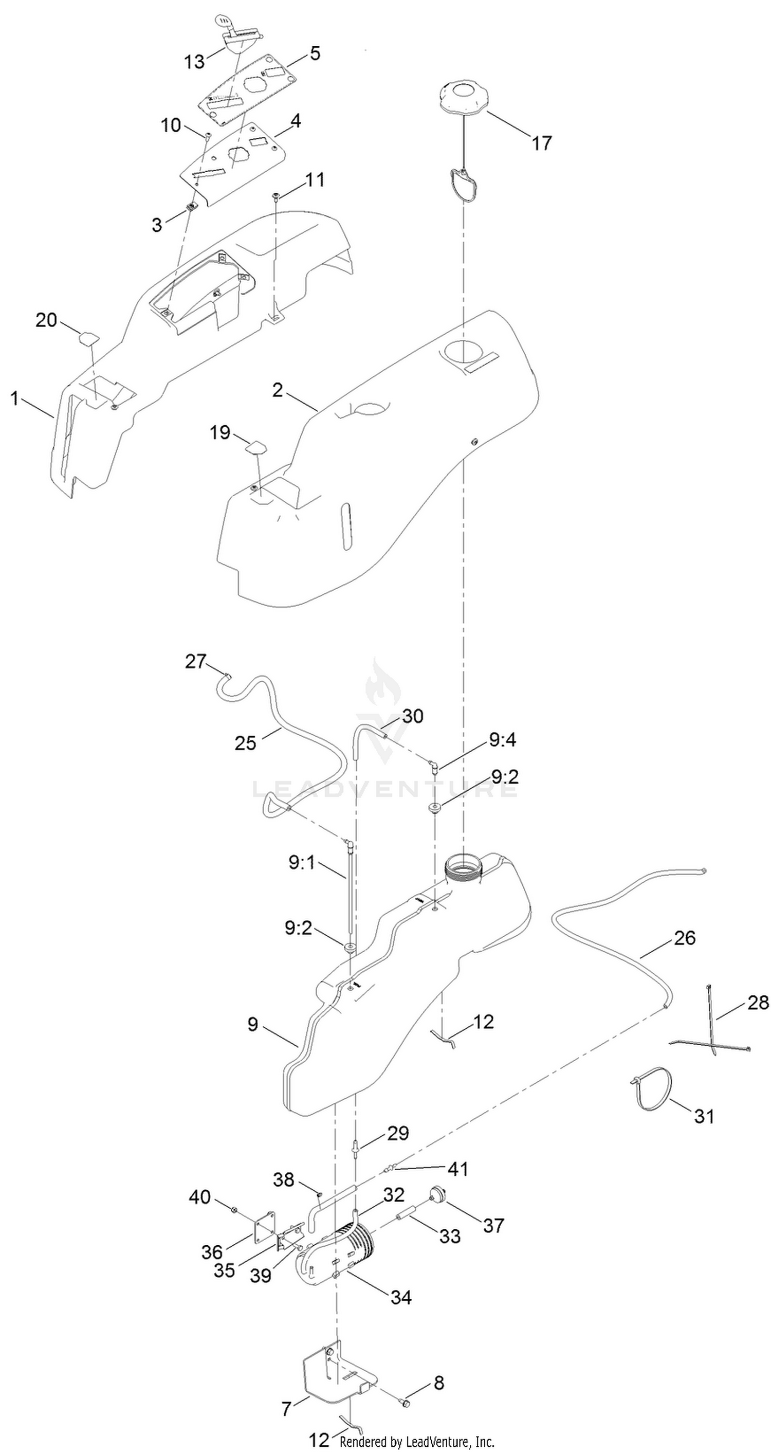 Body Styling and Fuel Tank Assembly
