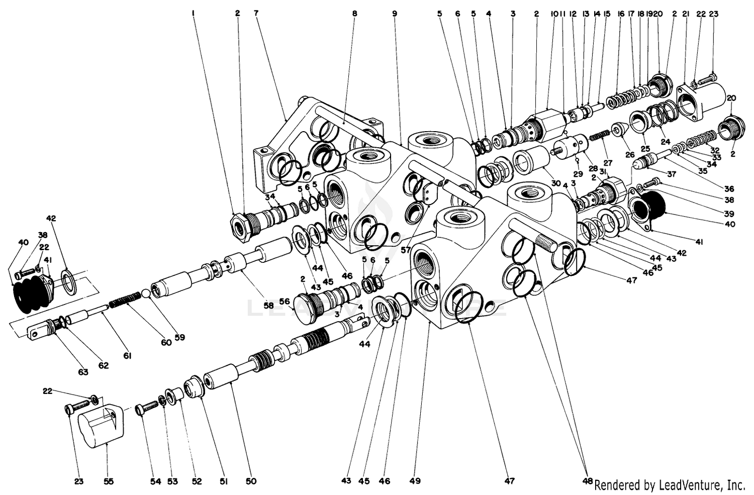 Control Valve Assembly No. 40-9510 Section 3 And 4