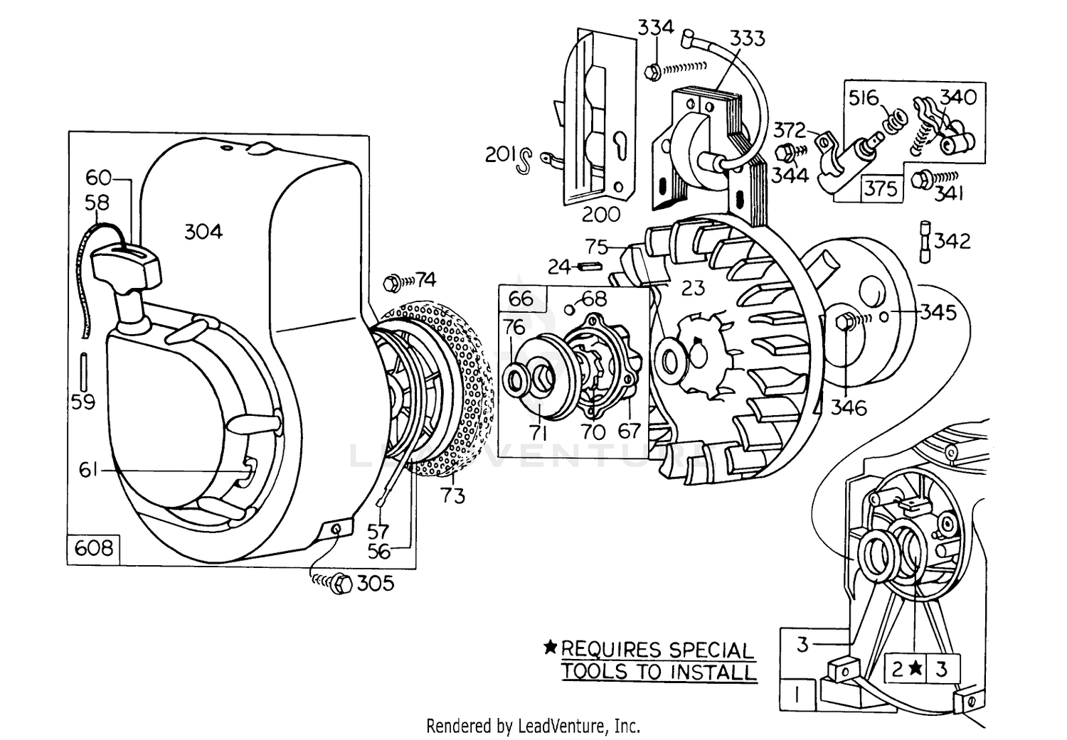 Rewind Starter Assembly