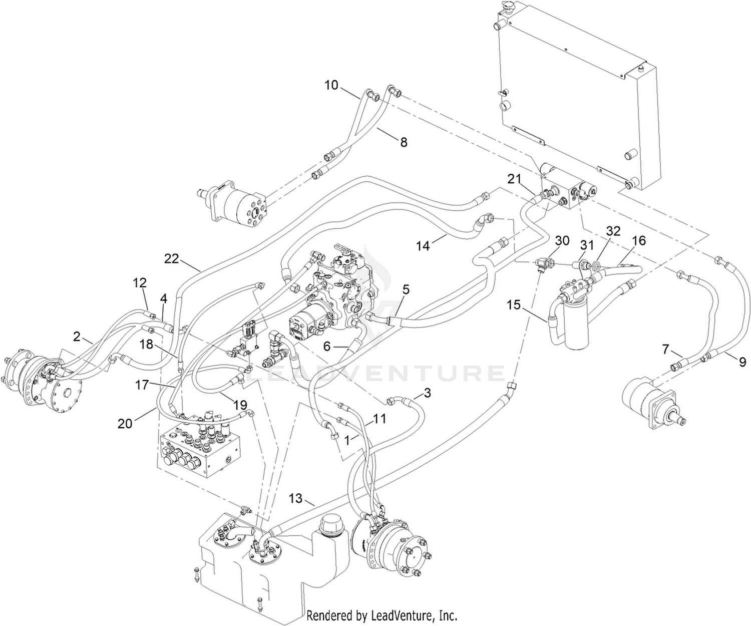 Transmission Circuit Hydraulic Hose Assembly