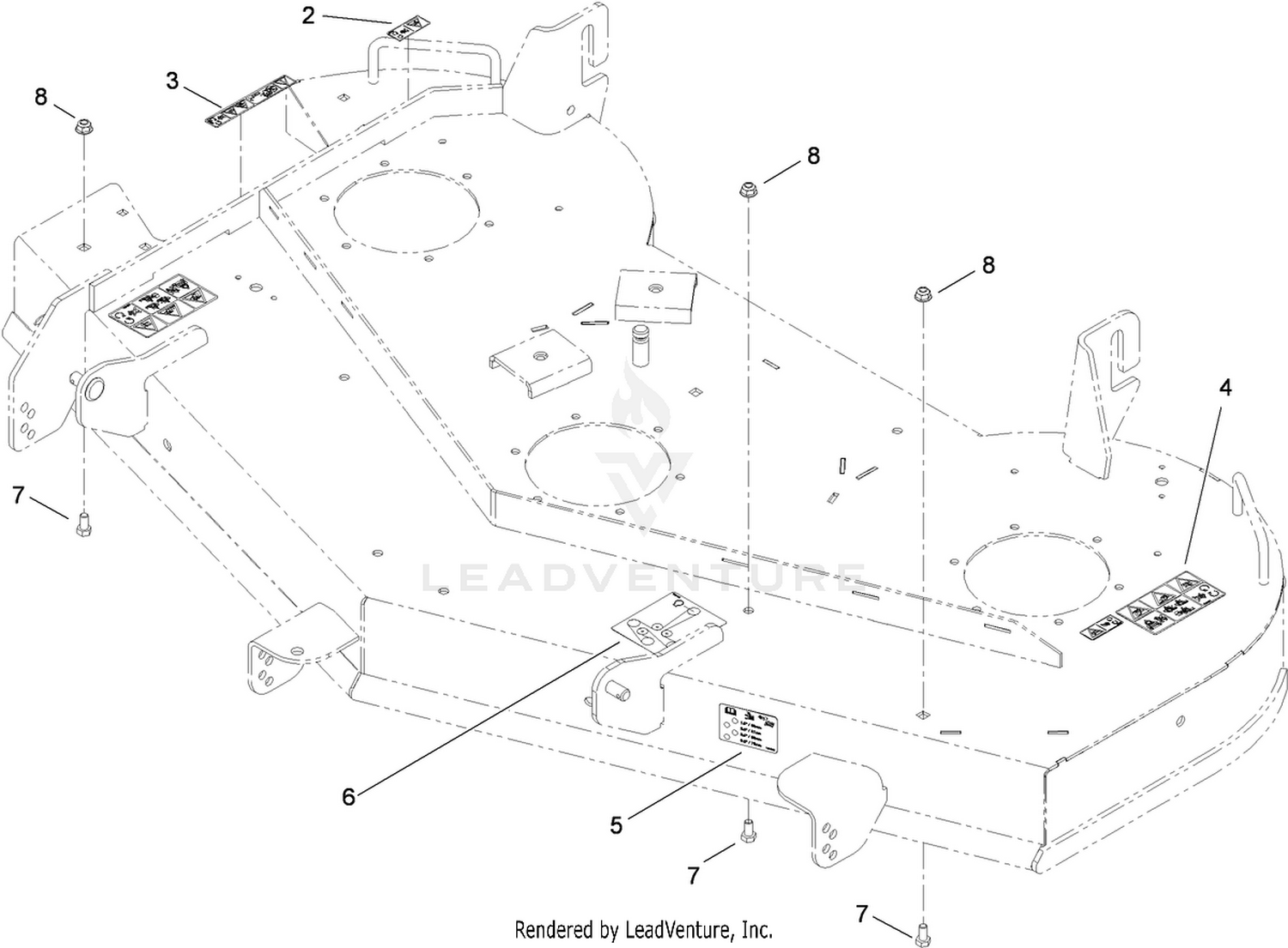 Deck and Decal Assembly No. 117-5374