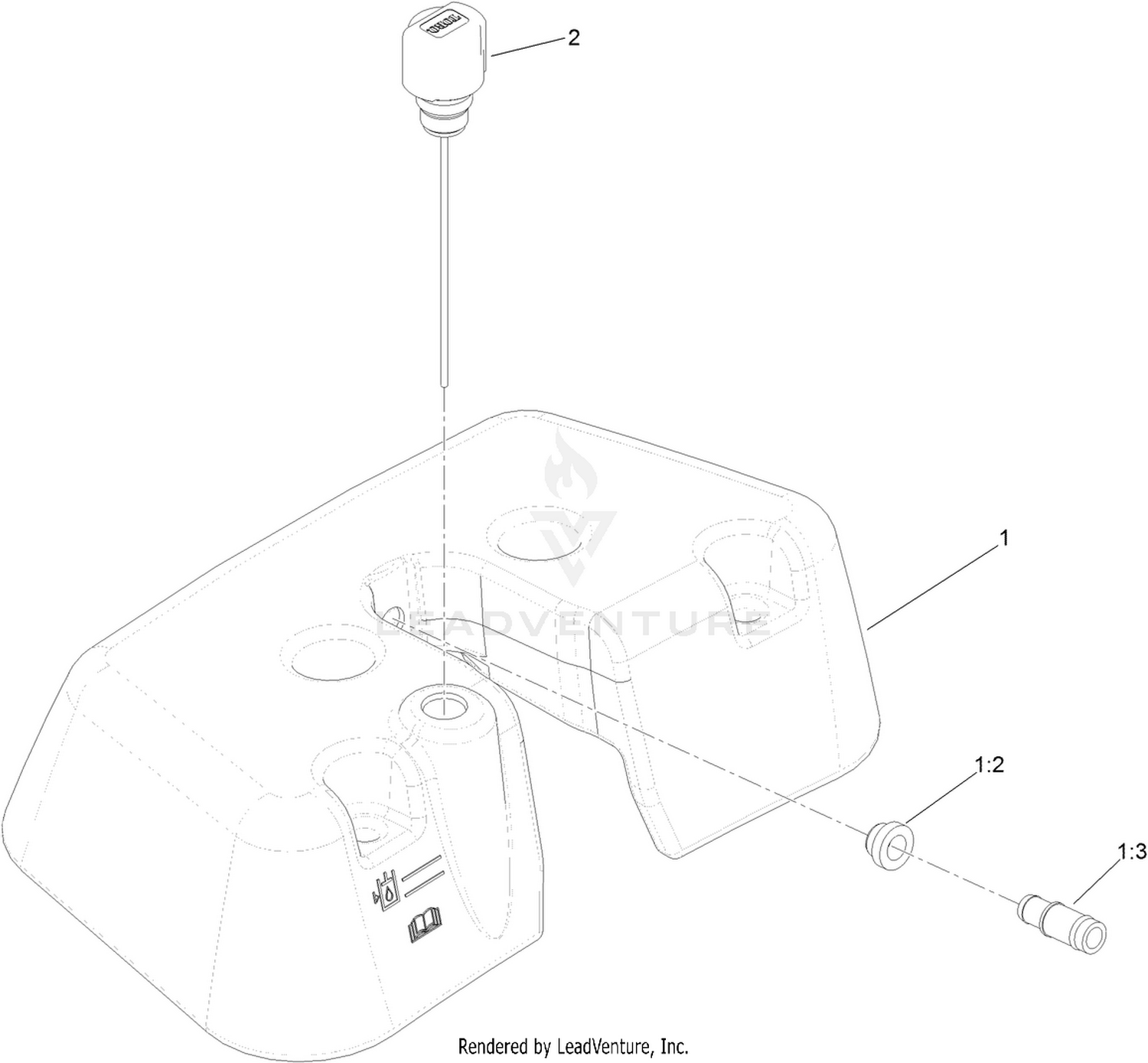Leak Detector Tank Assembly No. 136-8545