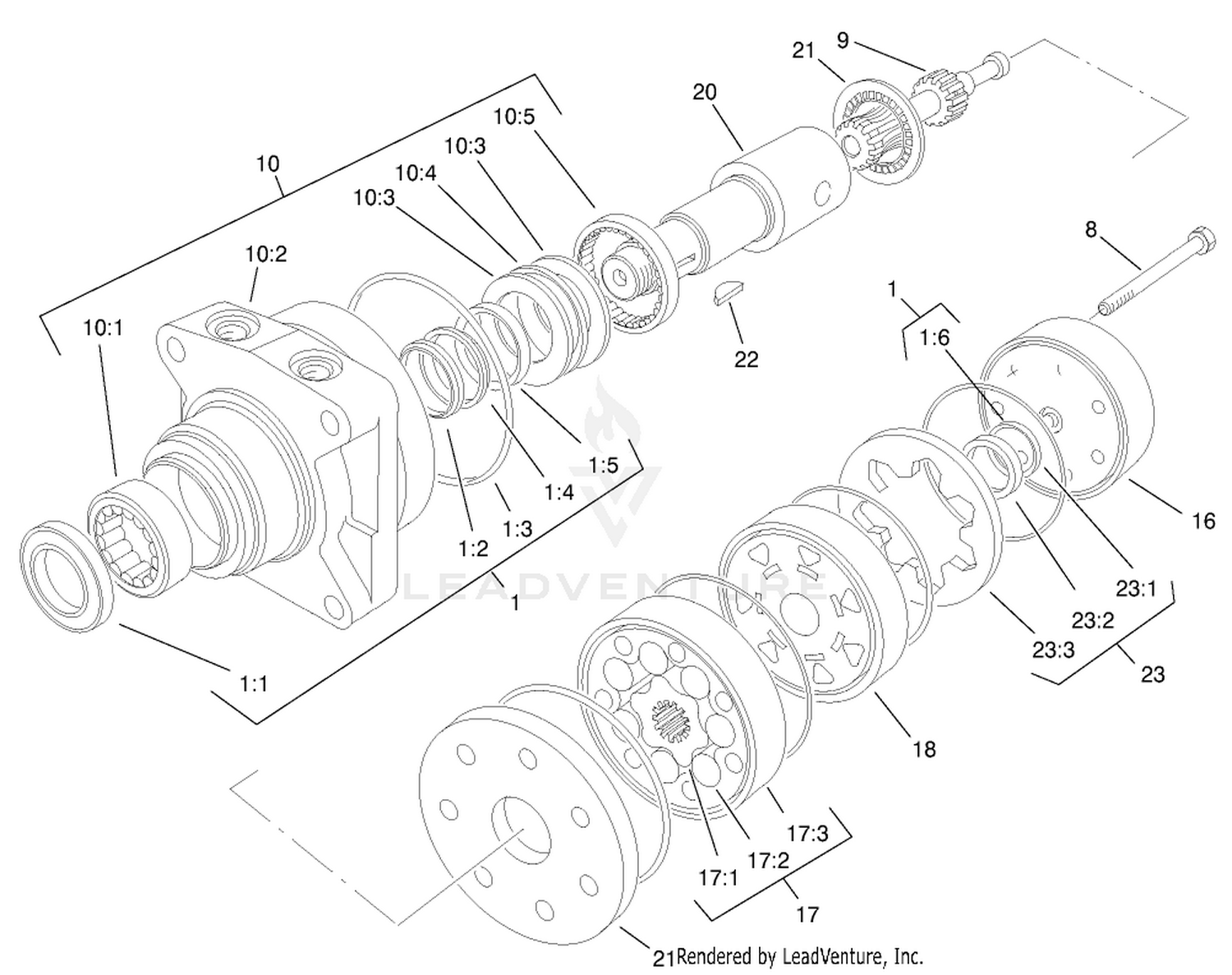 Hydraulic Motor Assembly No. 75-9990
