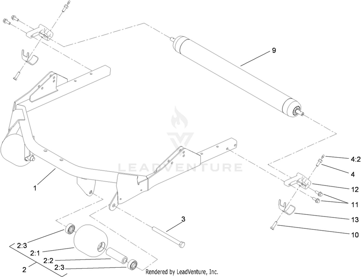 Roller and Carrier Frame Assembly