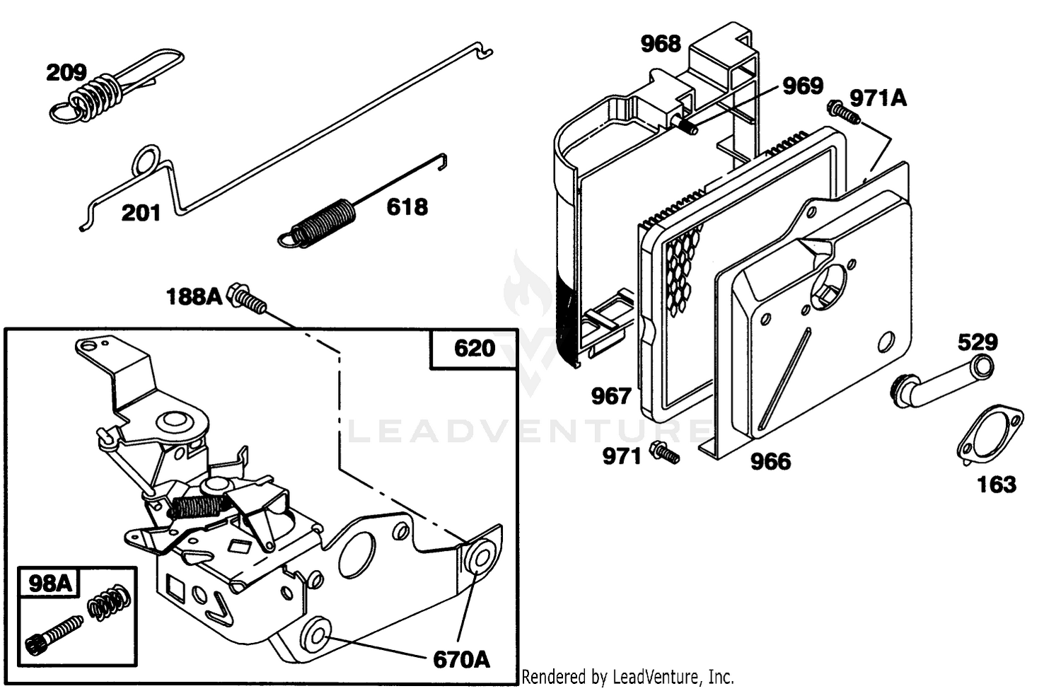 Engine Briggs  Stratton Model 122702-3171-01 4