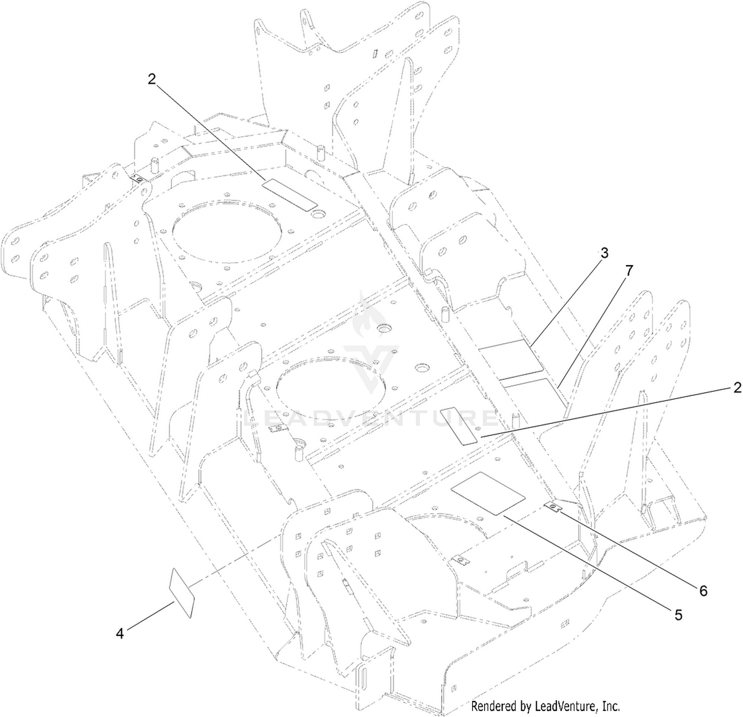 Left Deck  Decal Assembly No. 110-5931