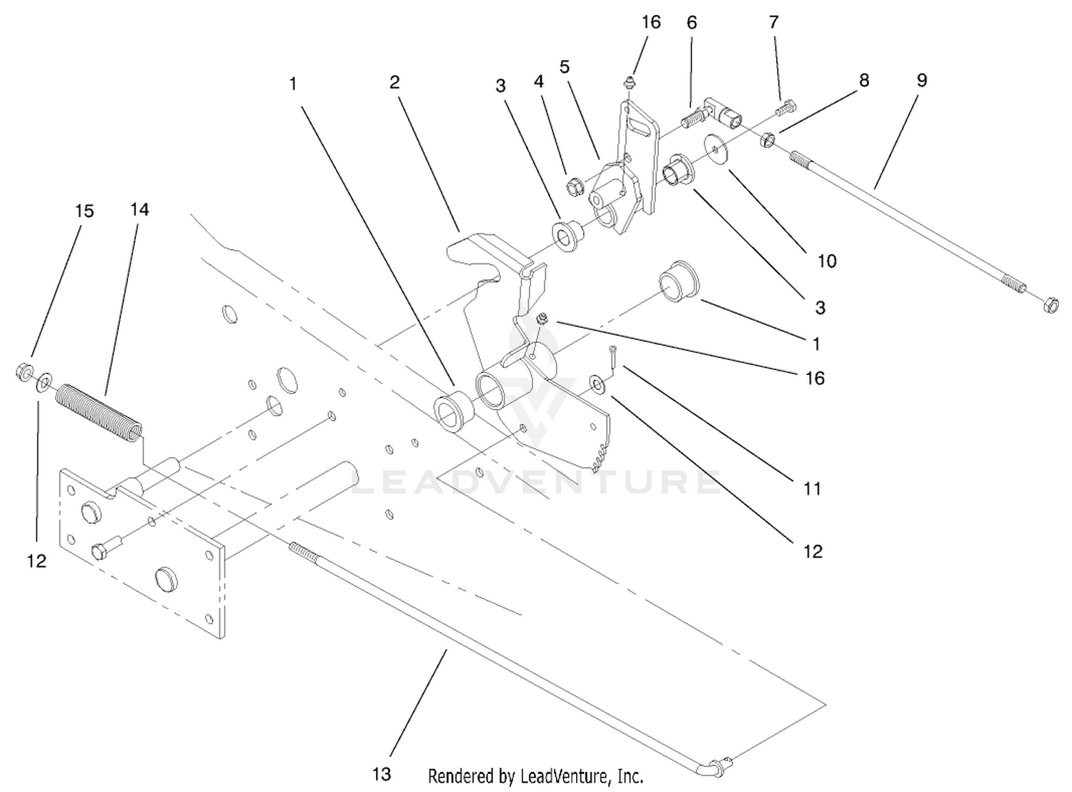 Lower Parking Brake Assembly