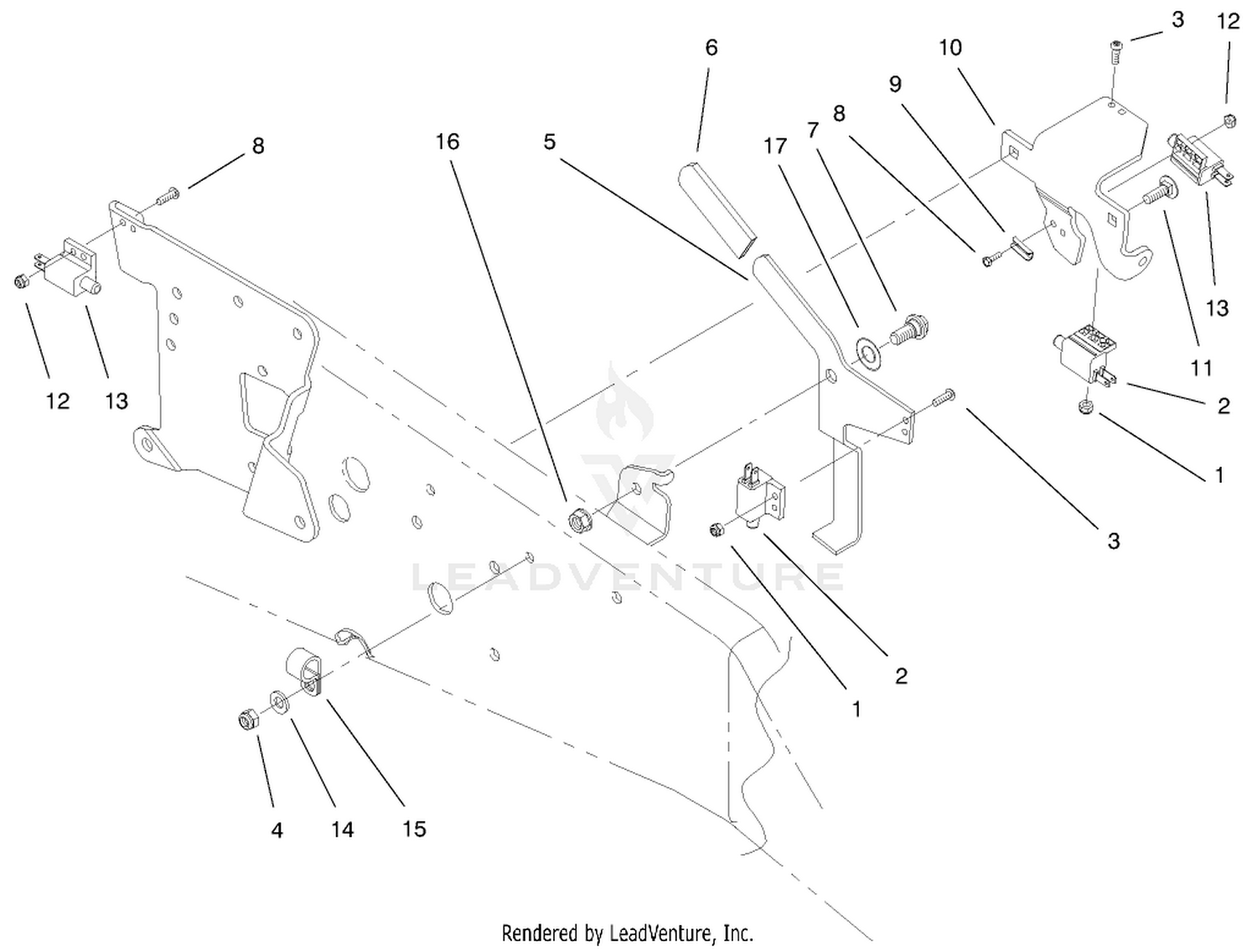 Upper Parking Brake Assembly