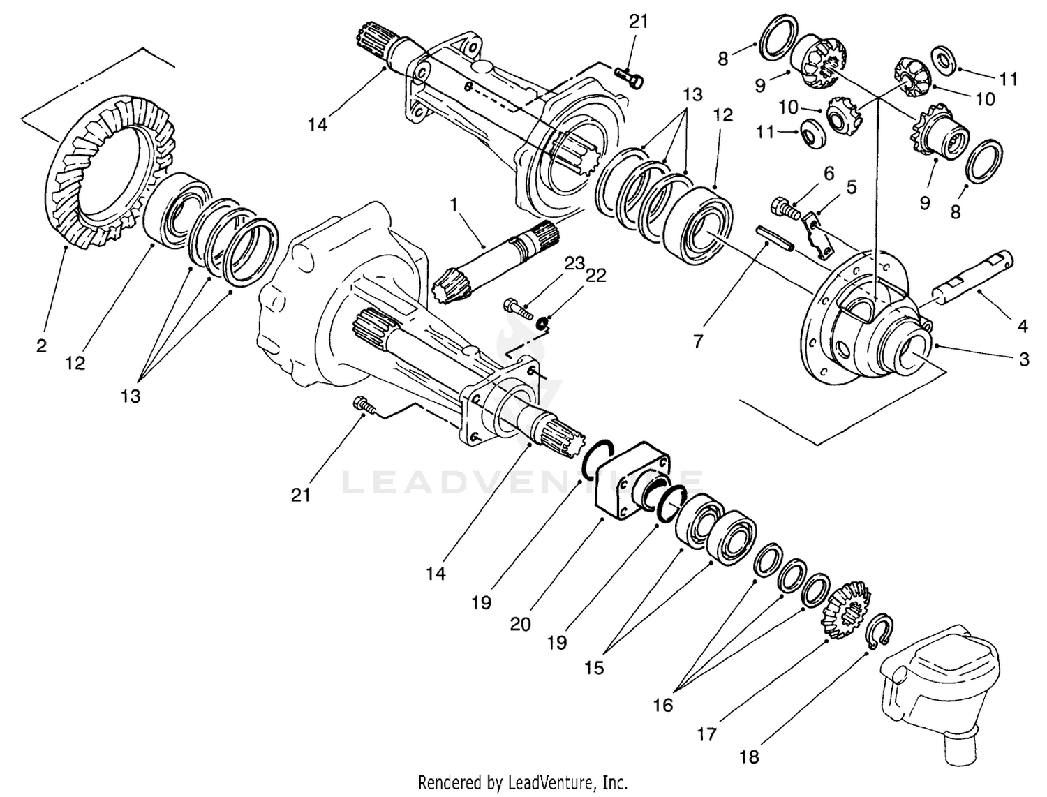 Differential  Shaft Assembly Axle No. 74-5621 (model No. 30455 Only)
