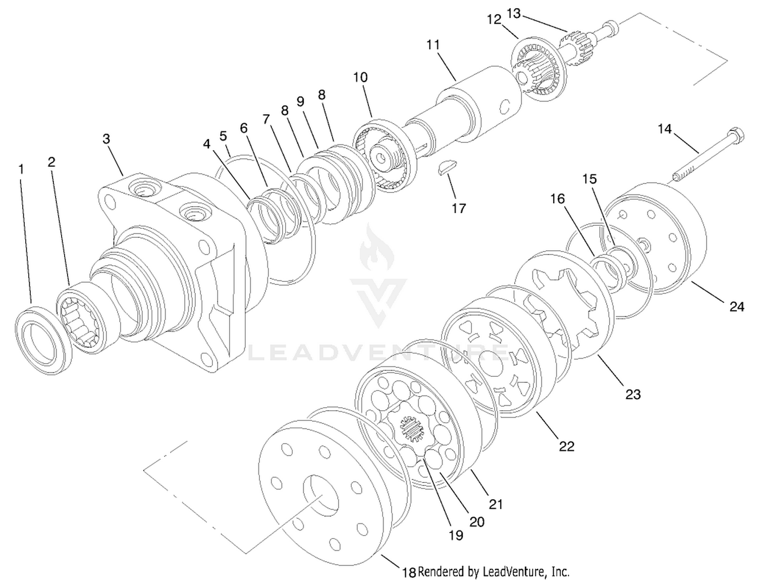 Hydraulic Motor Assembly No. 95-8693