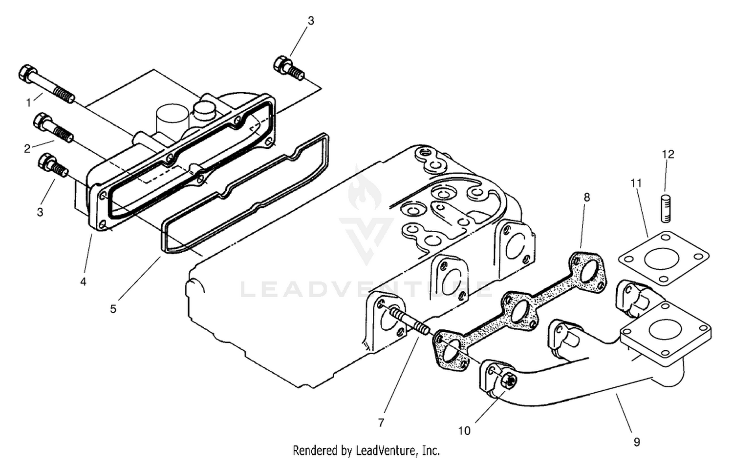 Exhaust Manifold and Gasket Assembly