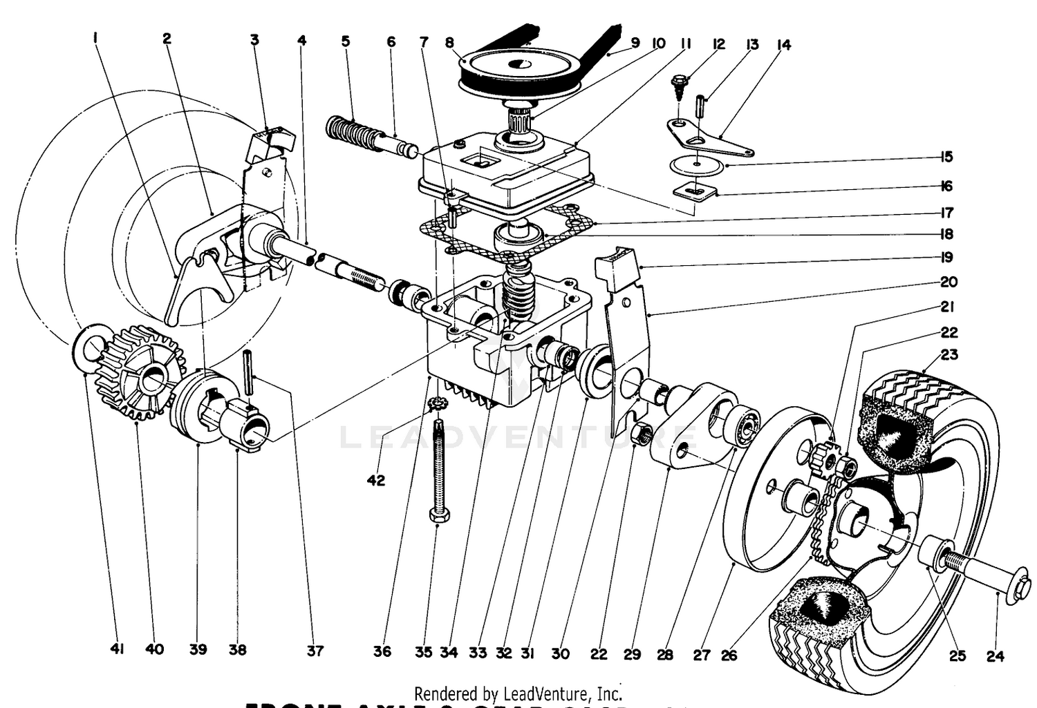 Front Axle  Gear Case Assembly