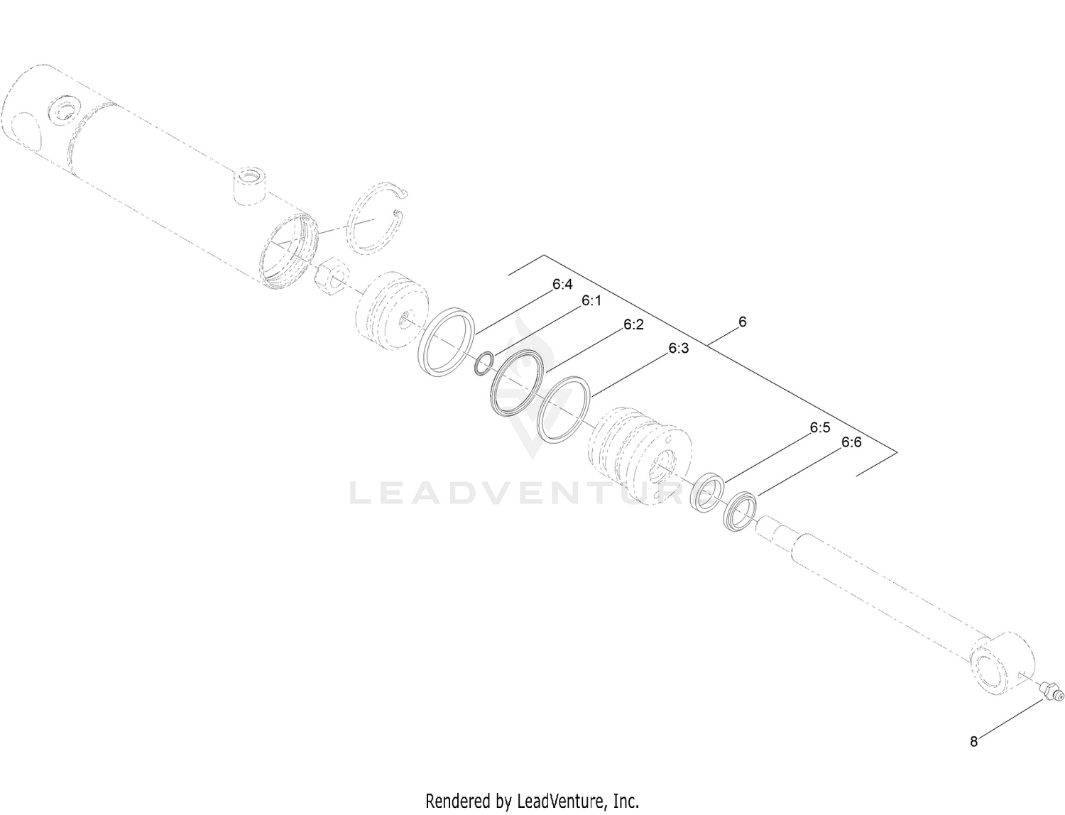 Hydraulic Lift Cylinder Assembly No. 115-5647